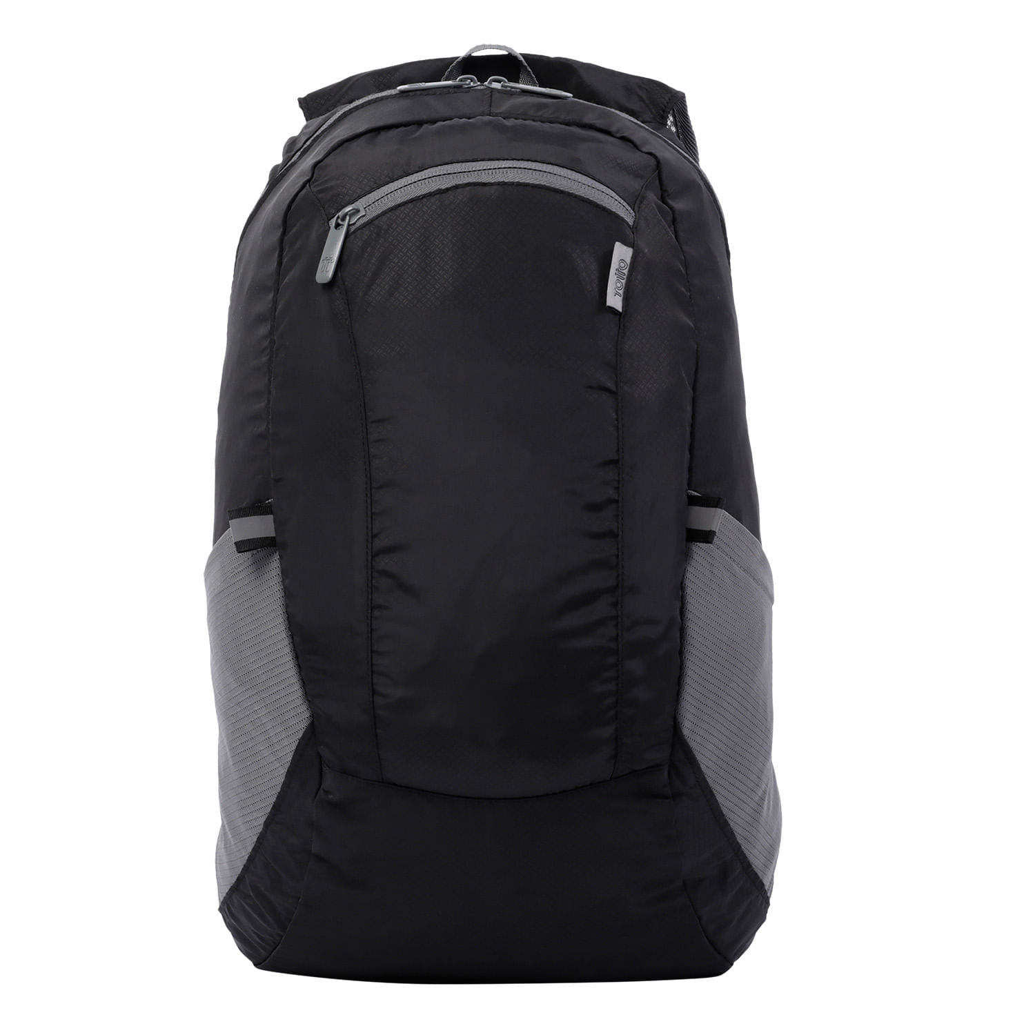 Morral Plegable Troker Negro Con Detalles Reflectivos