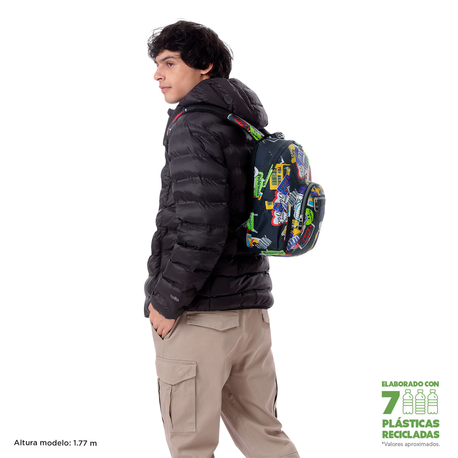 Maleta para colegio Tempera Negra