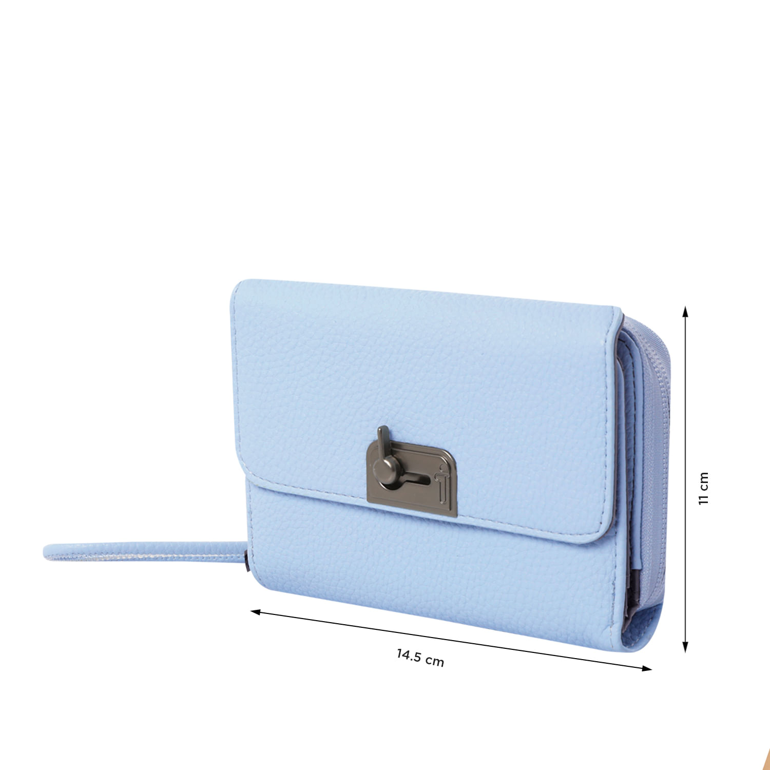 Billetera Smooth Cri con RFID Blocker Azul Mujer