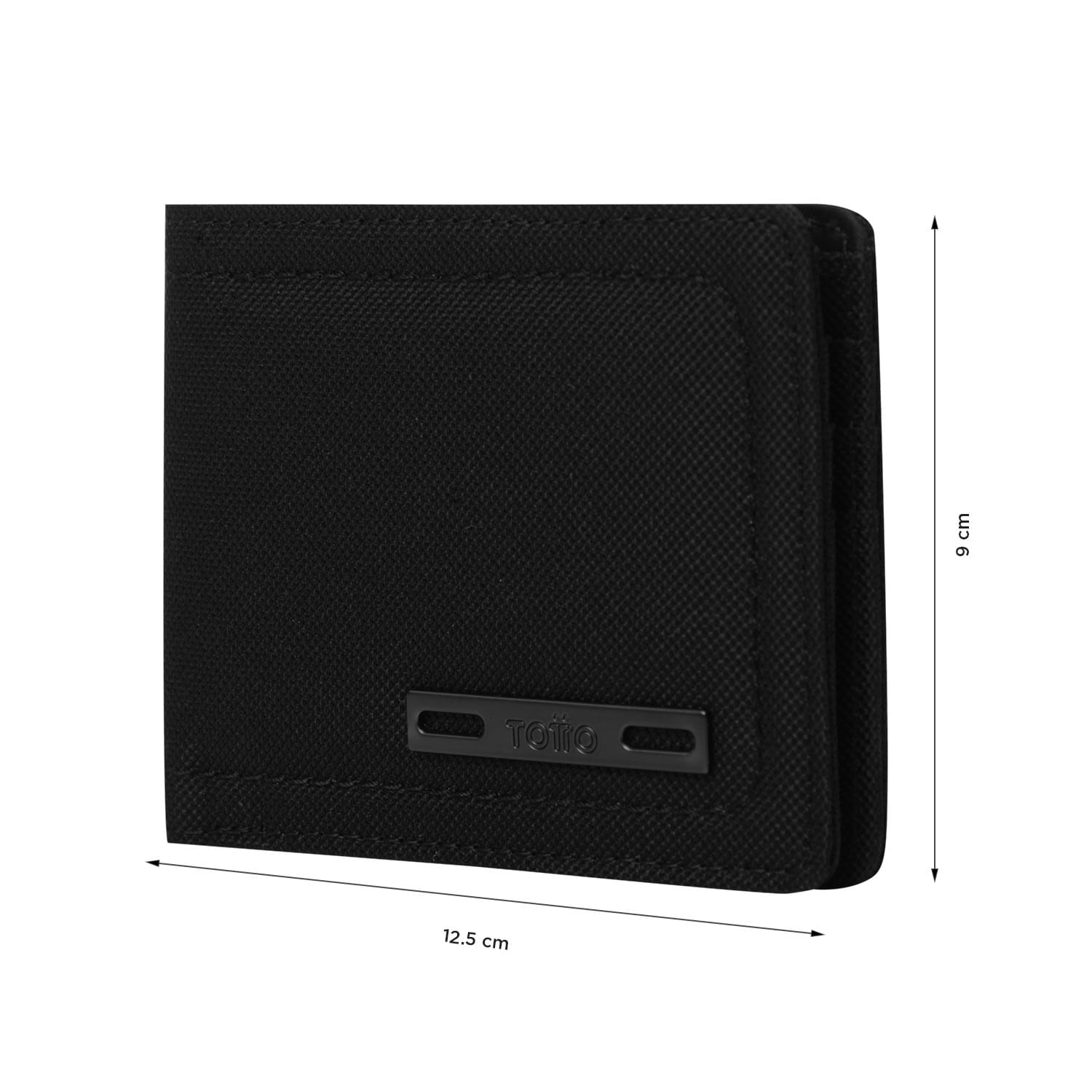 Billetera Canvas con RFID Blocker Negra Hombre
