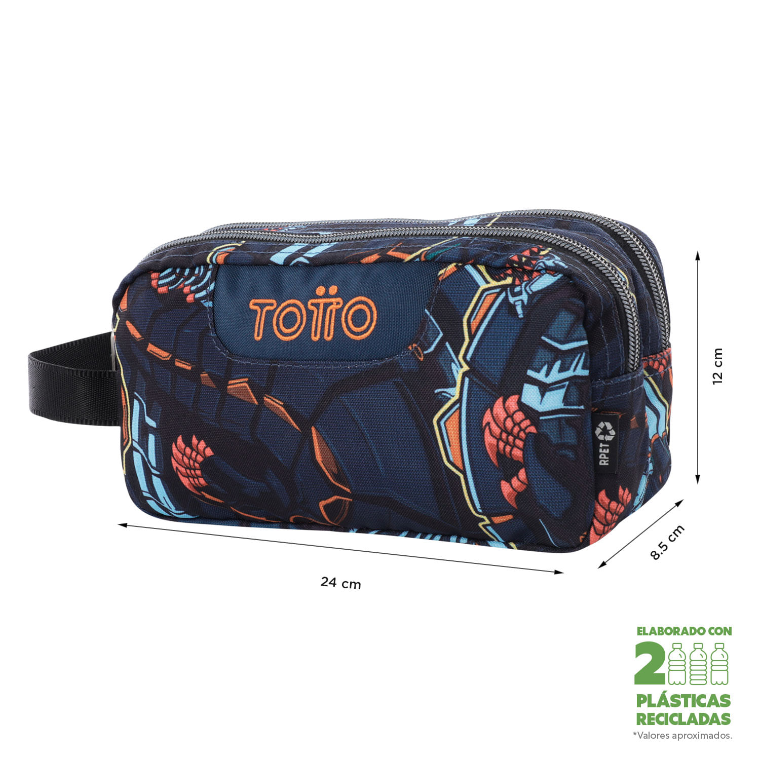 Cartuchera Escuadra Azul Hombre