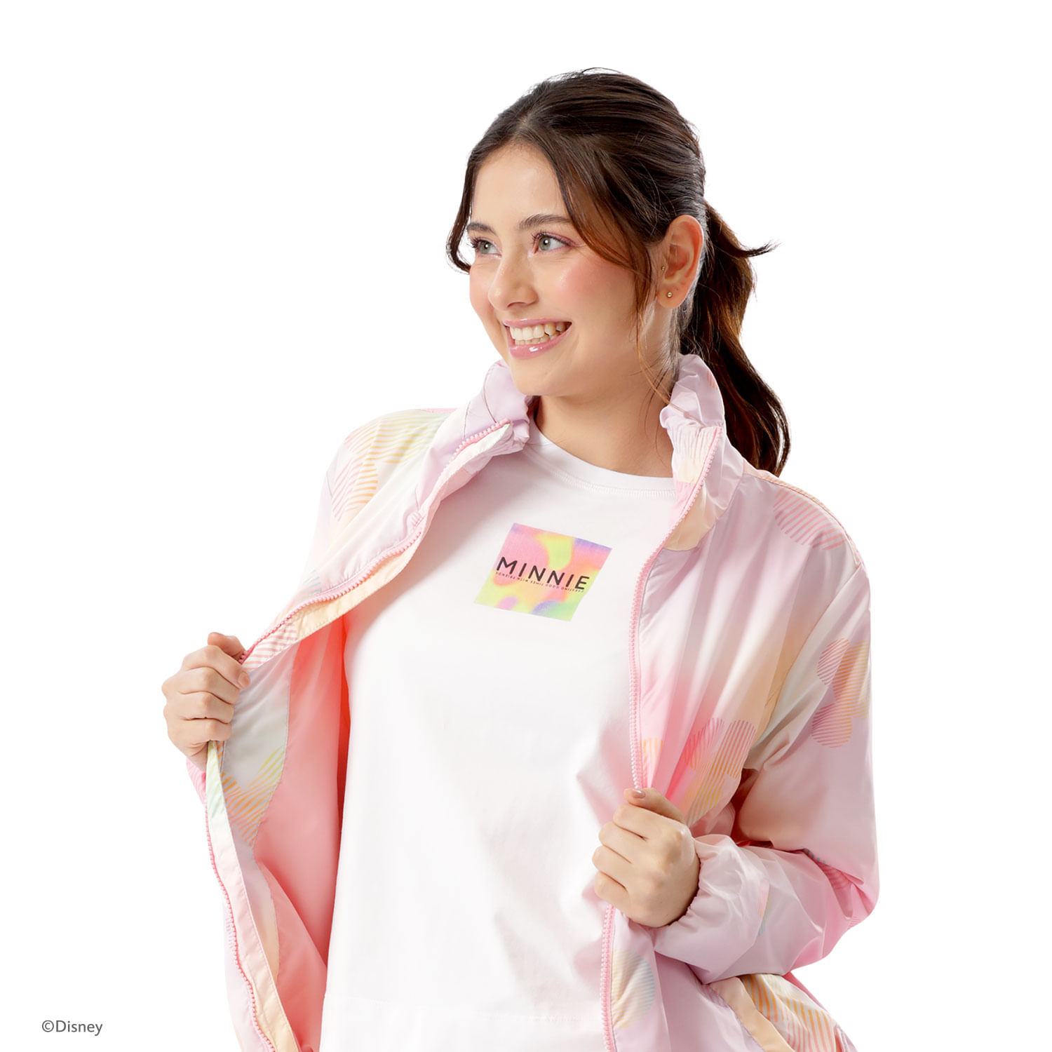 Chaqueta Ligera para Mujer S-M Minie Mouse Sense Scapes Rosada