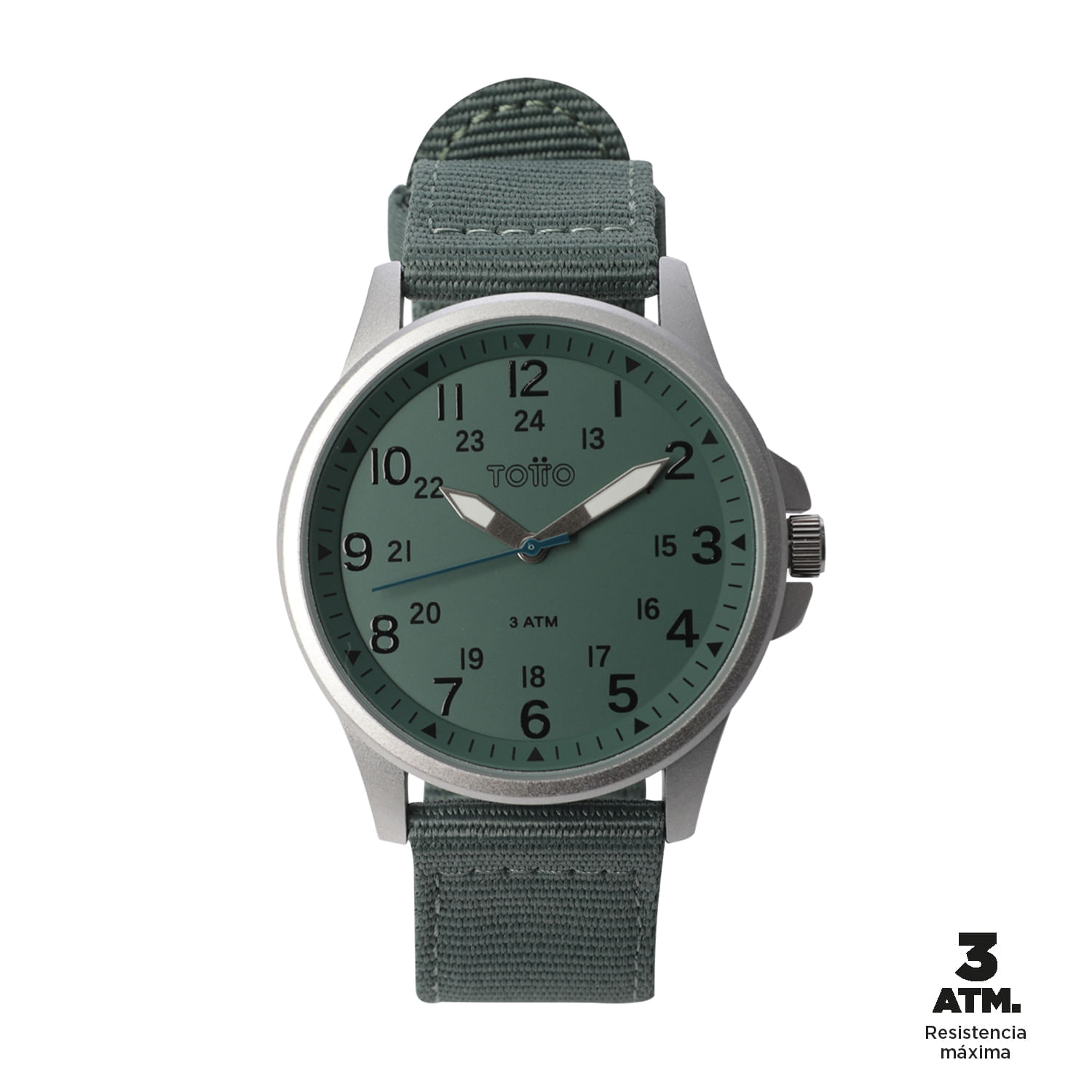 Reloj Análogo Ticker color Verde Hombre