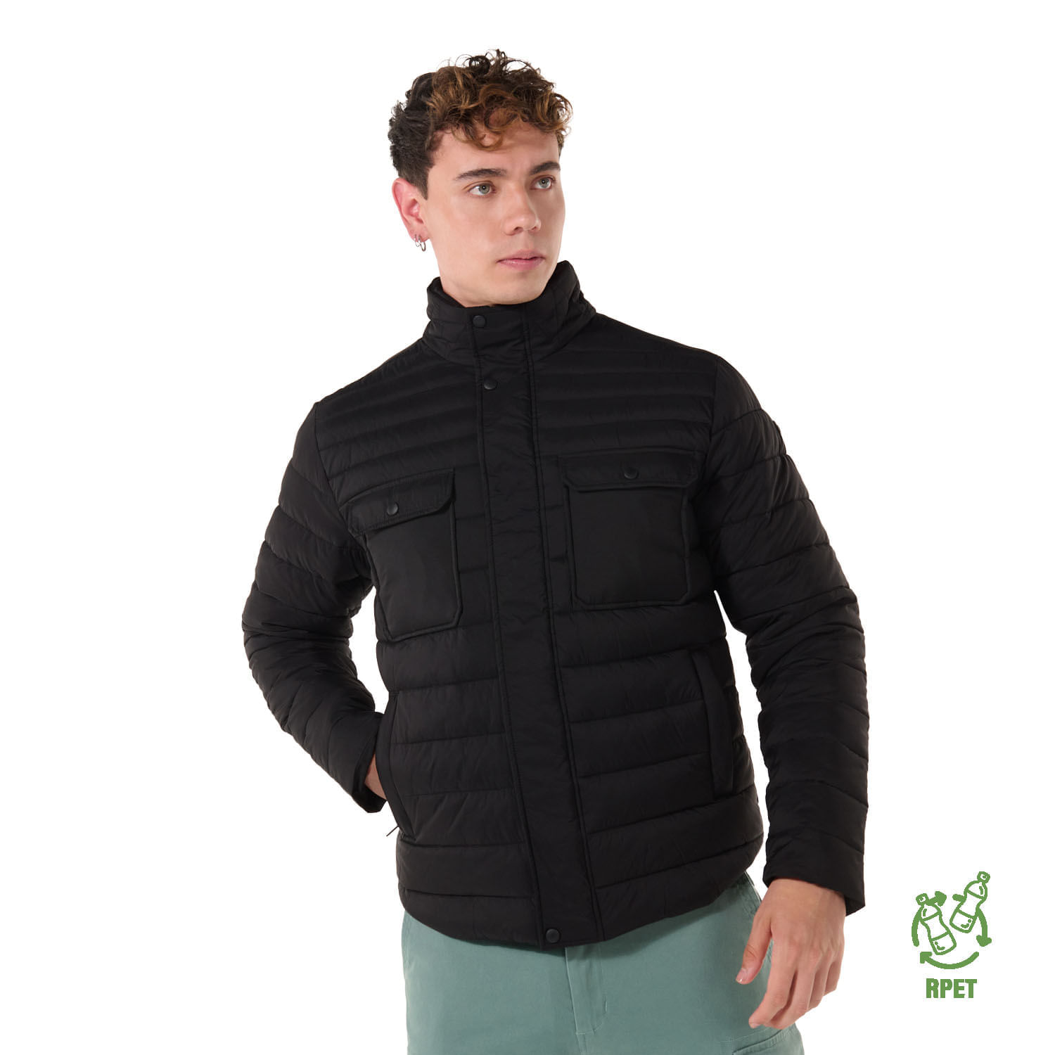 Chaqueta para Hombre Acolchada Andino Xxl Negra