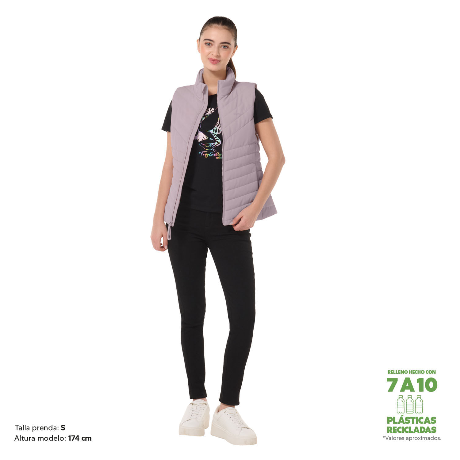 Chaleco Acolchado Caleana Mujer Xl Rosado