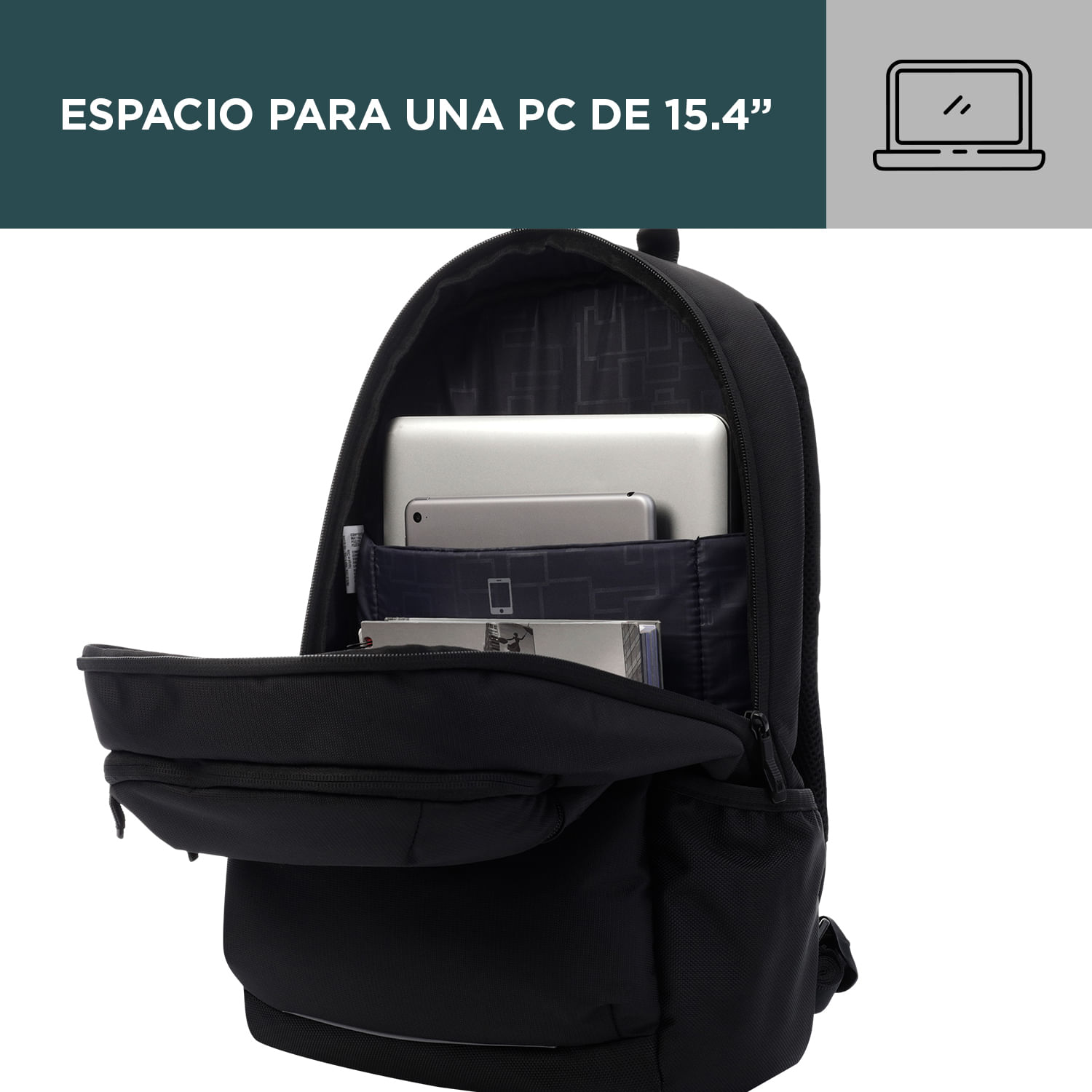 Morral Ejecutivo Porta PC 15.4" P Tablet Y Pc Berton Negro Hombre