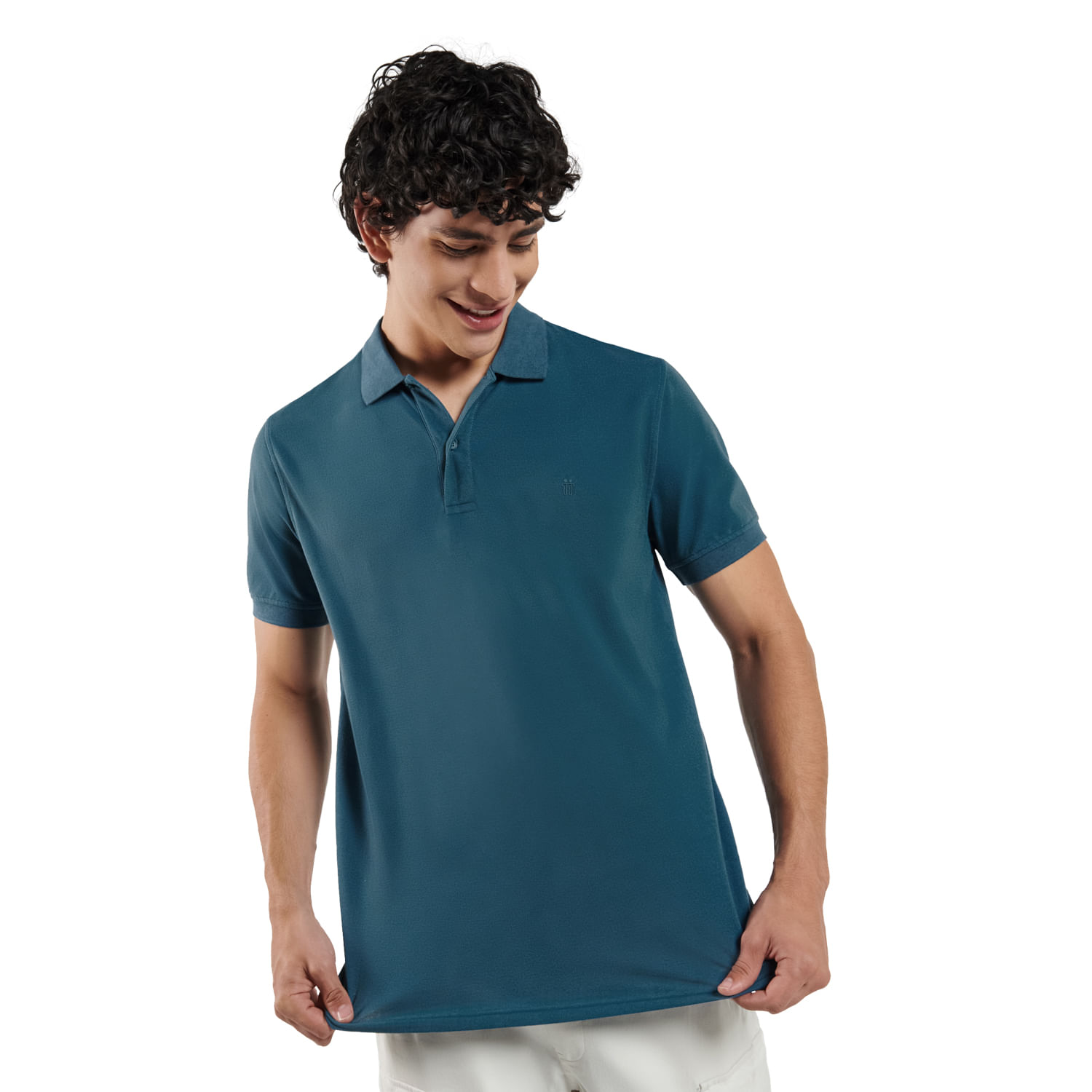 Camiseta Polo Azul Hombre Mason