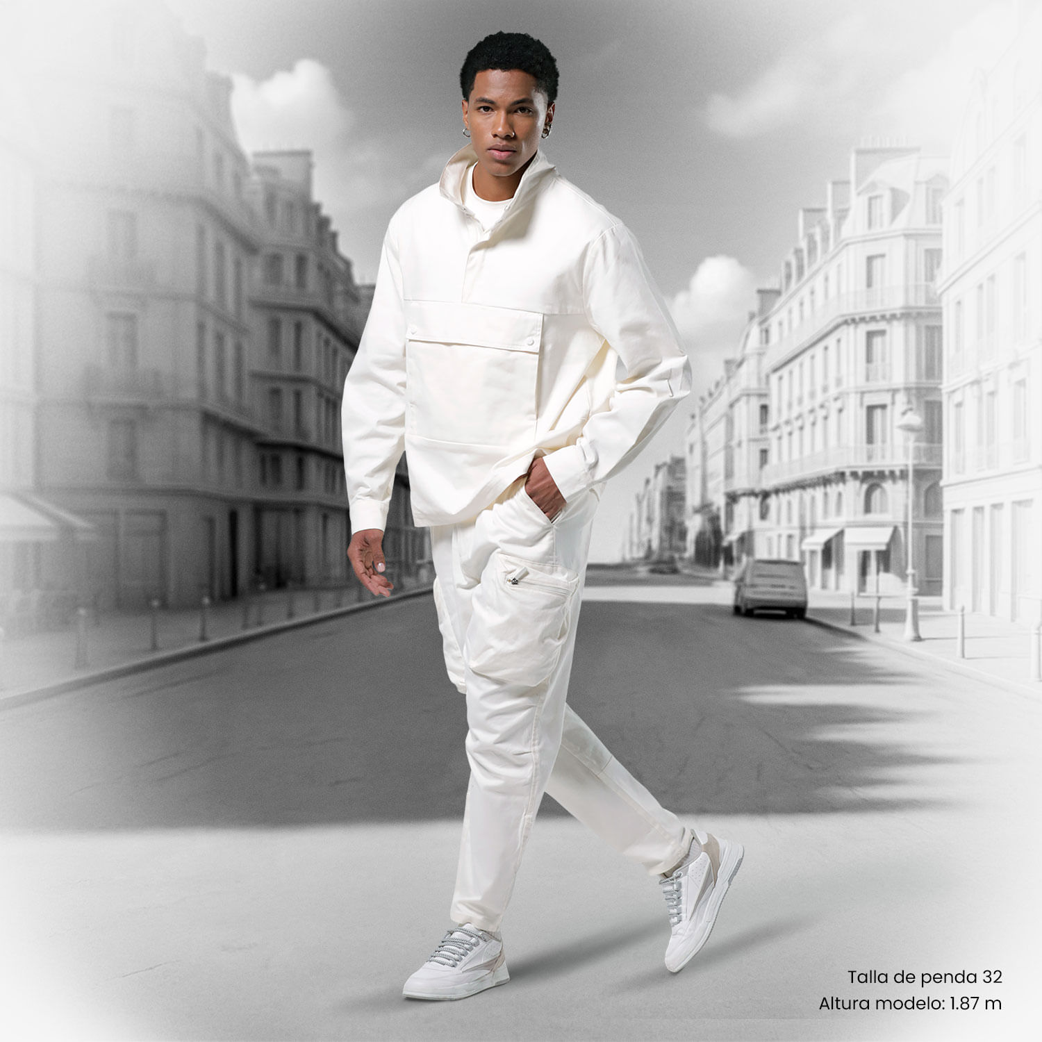 Pantalón de Moda para Hombre Onism Blanco Xl