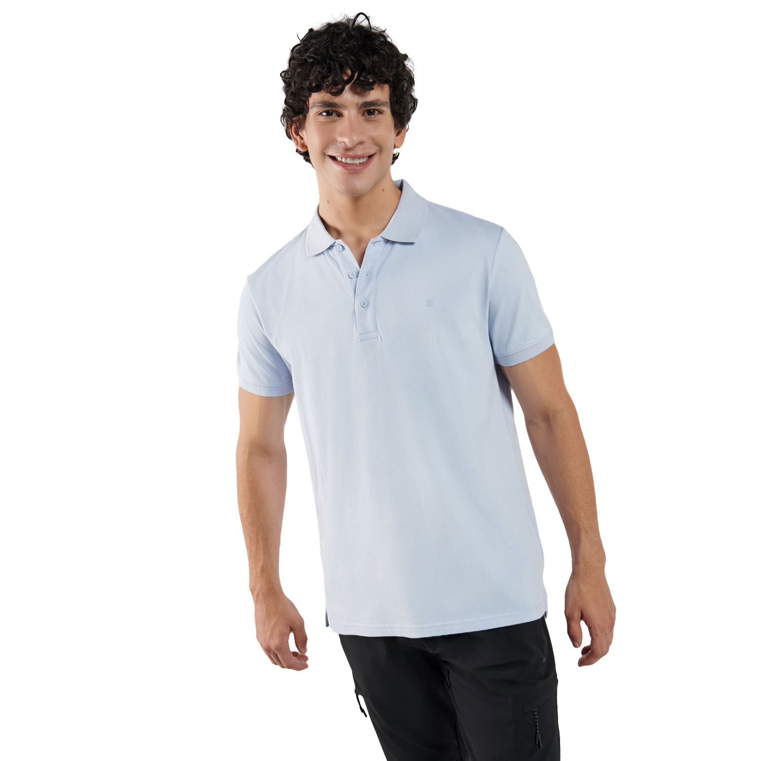 Camiseta Polo Azul Hombre Youngpolo