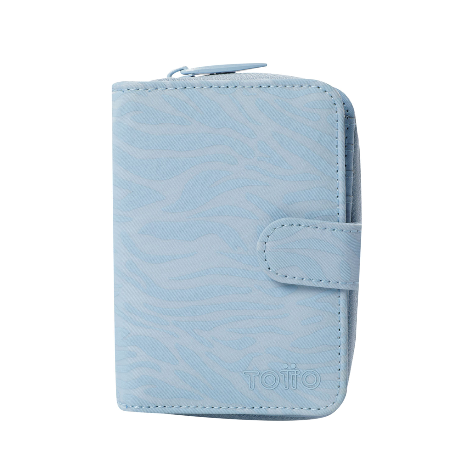Billetera Texture Twi con RFID Blocker Azul Mujer