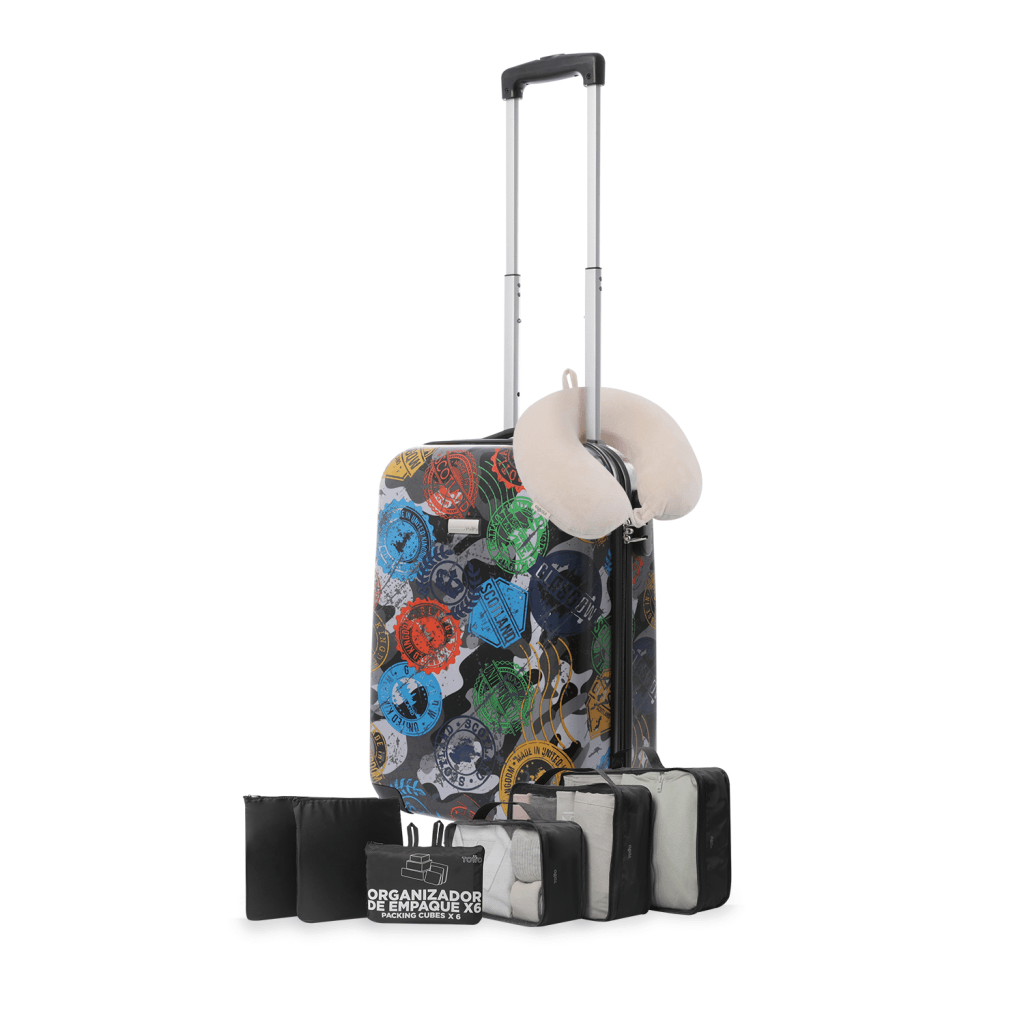 Set de viaje Maleta de mano 360 Stampy 2.0, Organizador Y Almohada