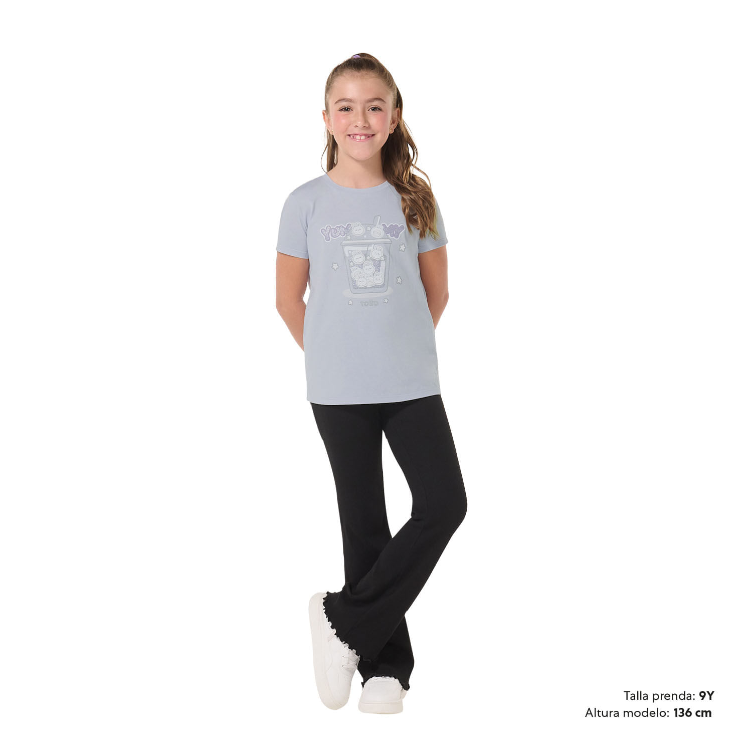 Camiseta estampada para Niña Proyect Gris
