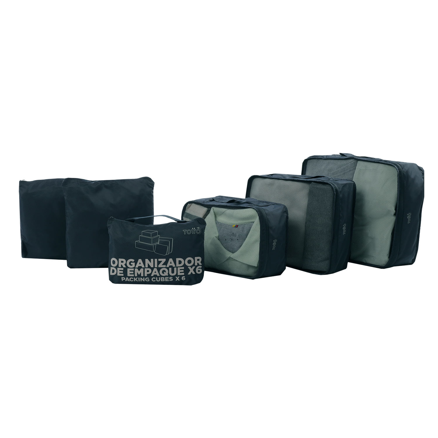 Bolsas para viaje Packing Cube X 6 Azul