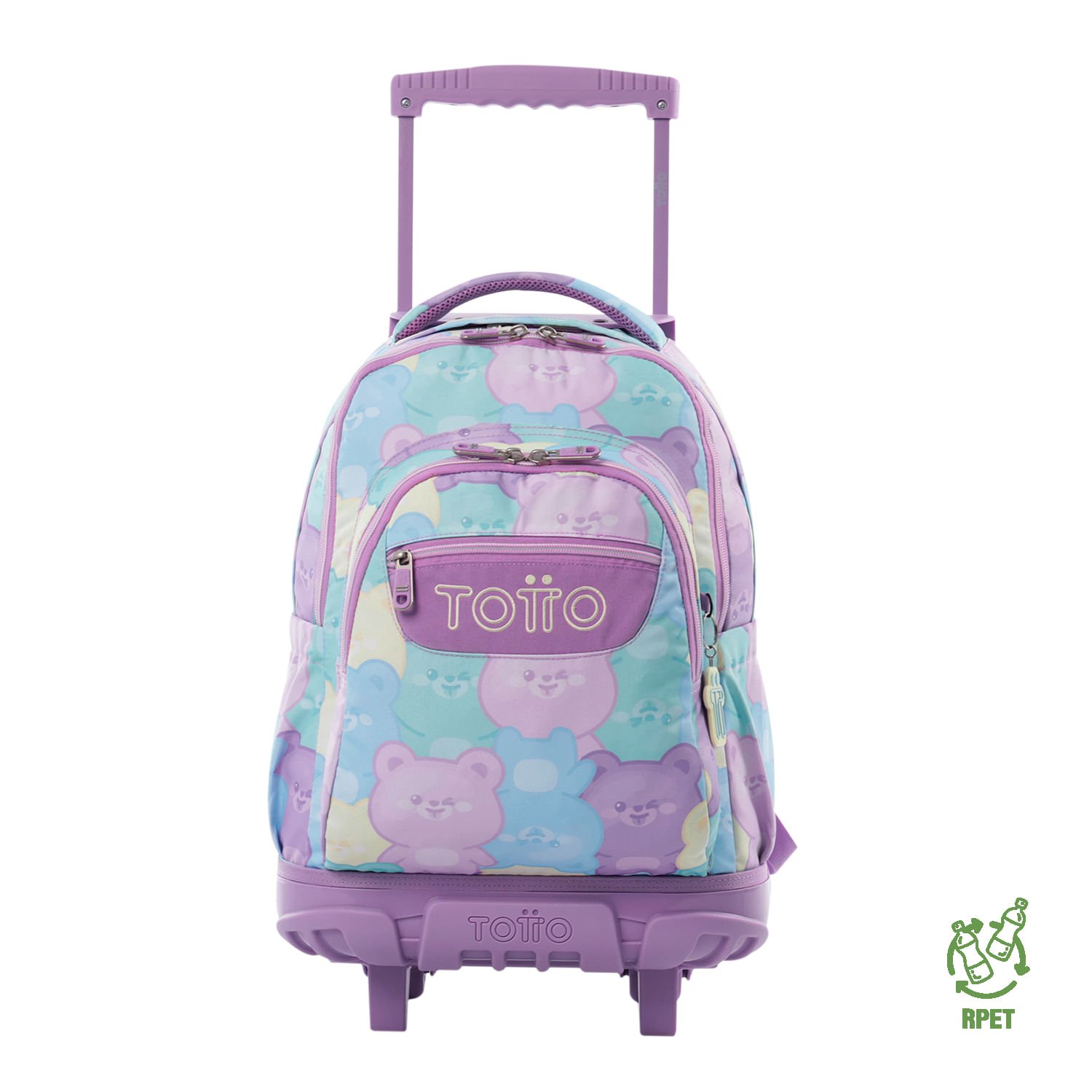 Morral Ruedas Niña Porta PC 15.4" Bomper Renglon Verde