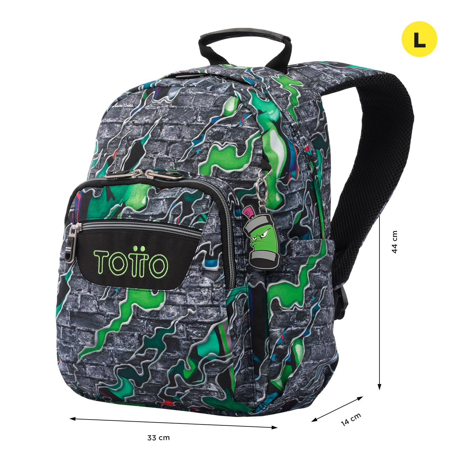 Morral Juvenil Porta PC 14" Acuarela Gris
