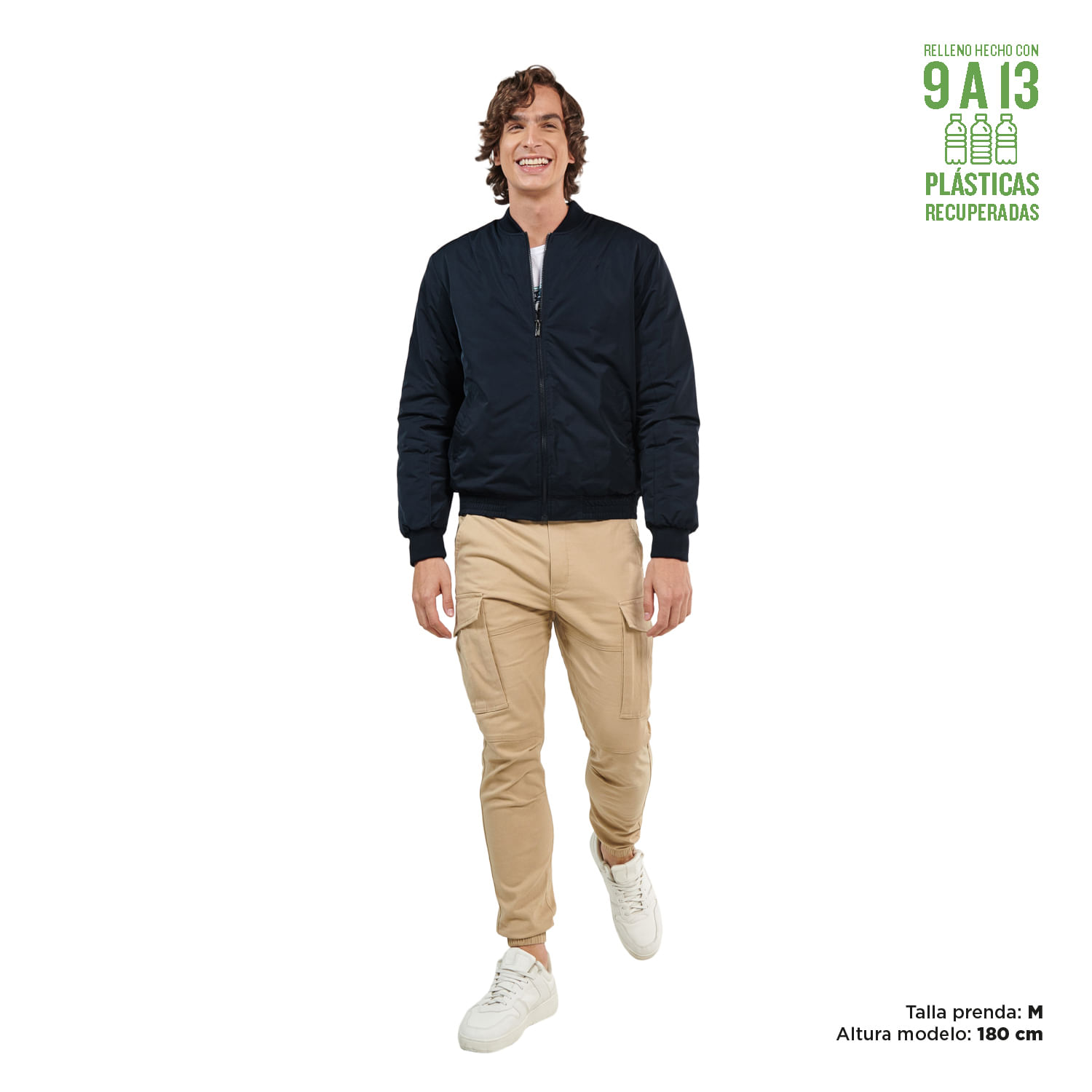 Chaqueta para hombre bomber azul XXL Vouvem