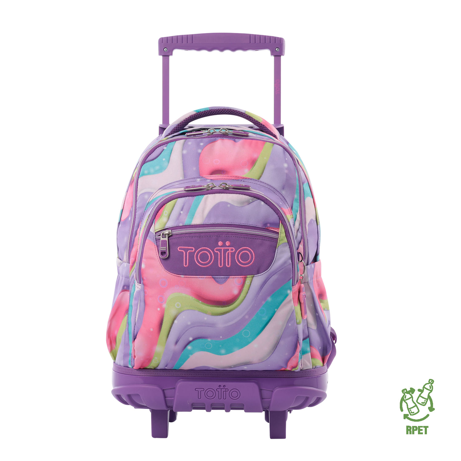 Morral Ruedas Niña Porta PC 15.4" Bomper Renglon Morado