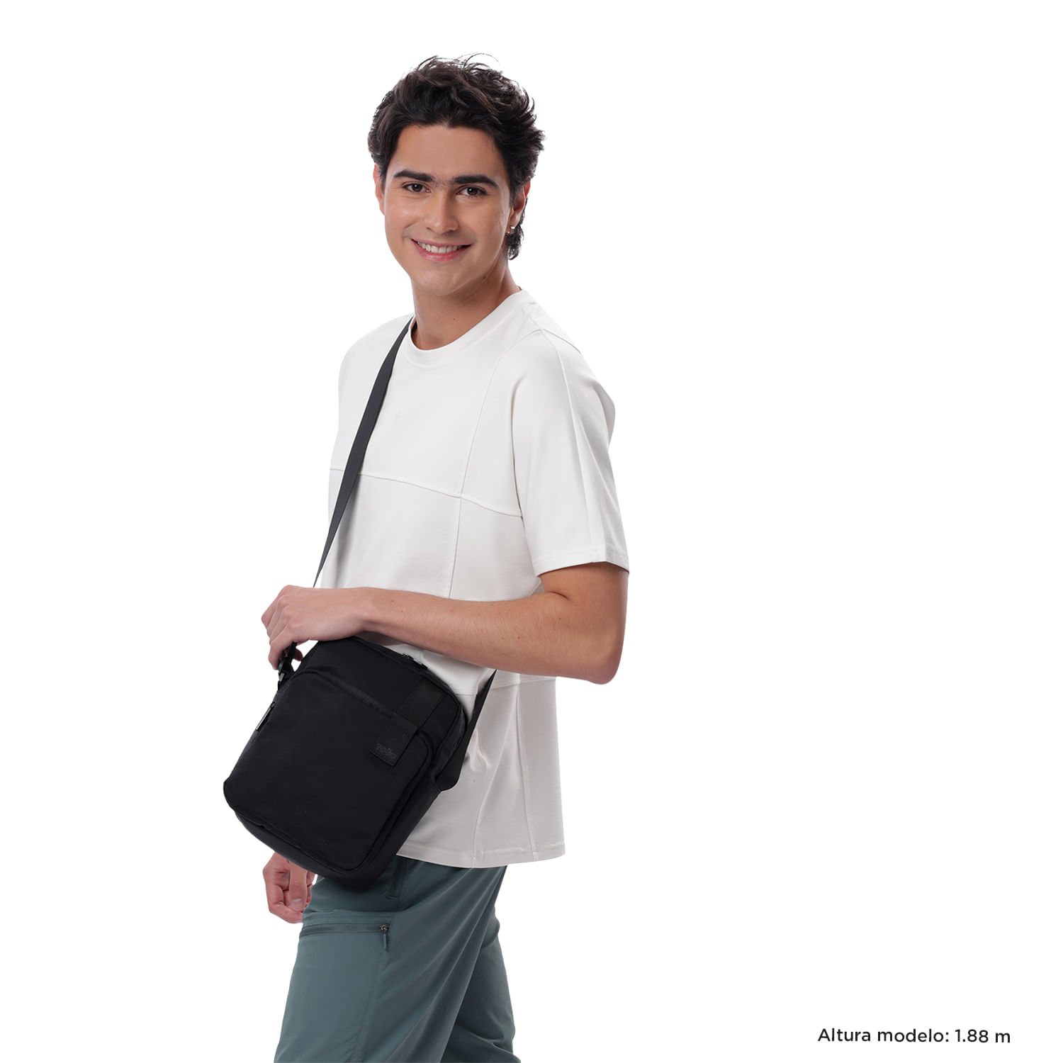 Bolso Crossbody Drill Hombre Negro