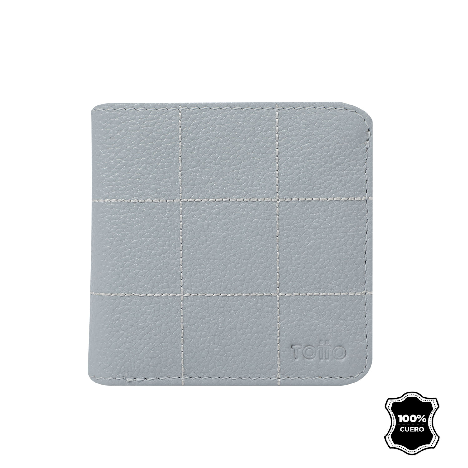 Billetera de Cuero Onixa Mujer Gris pequeña