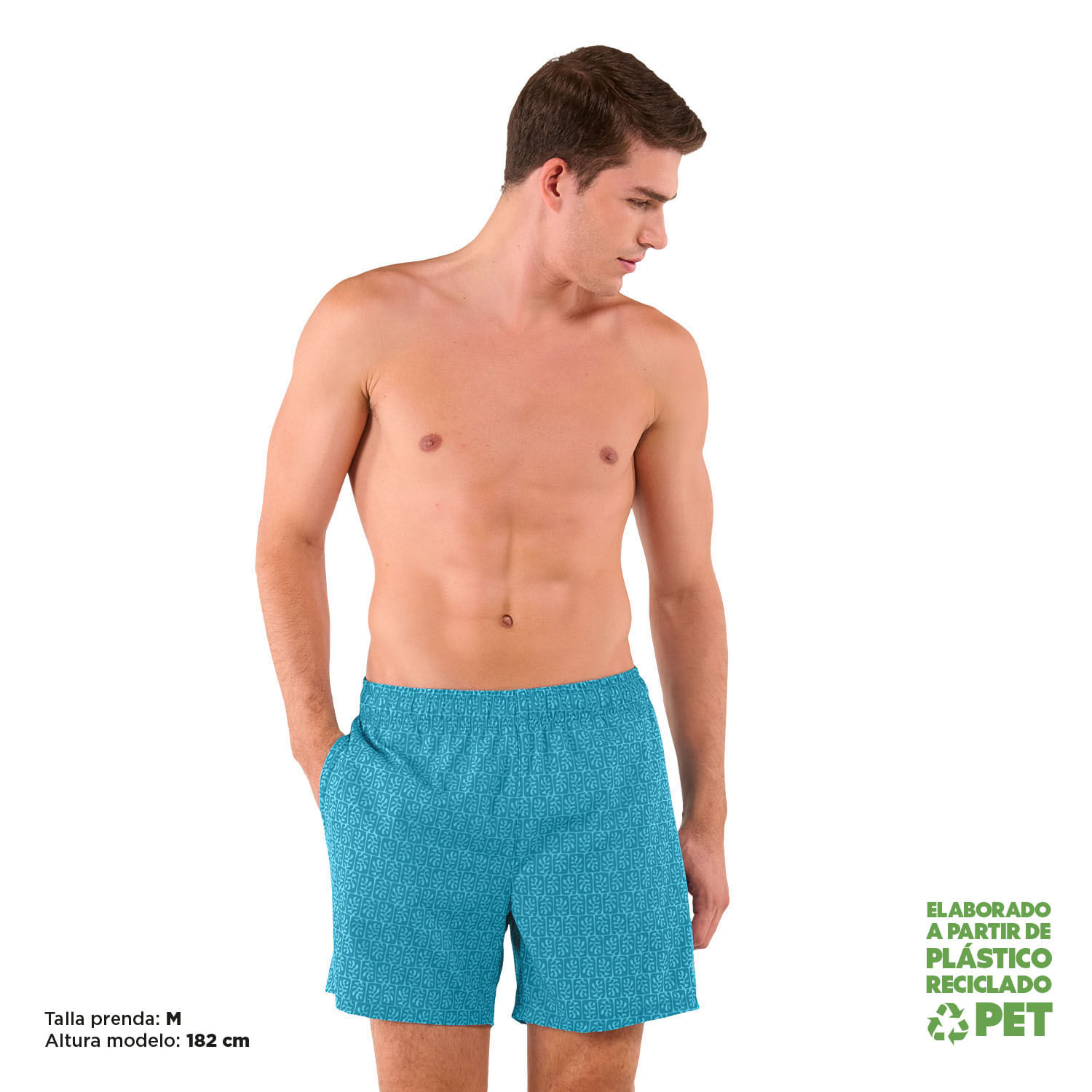 Pantalón Estampada Abriko Hombre Verde