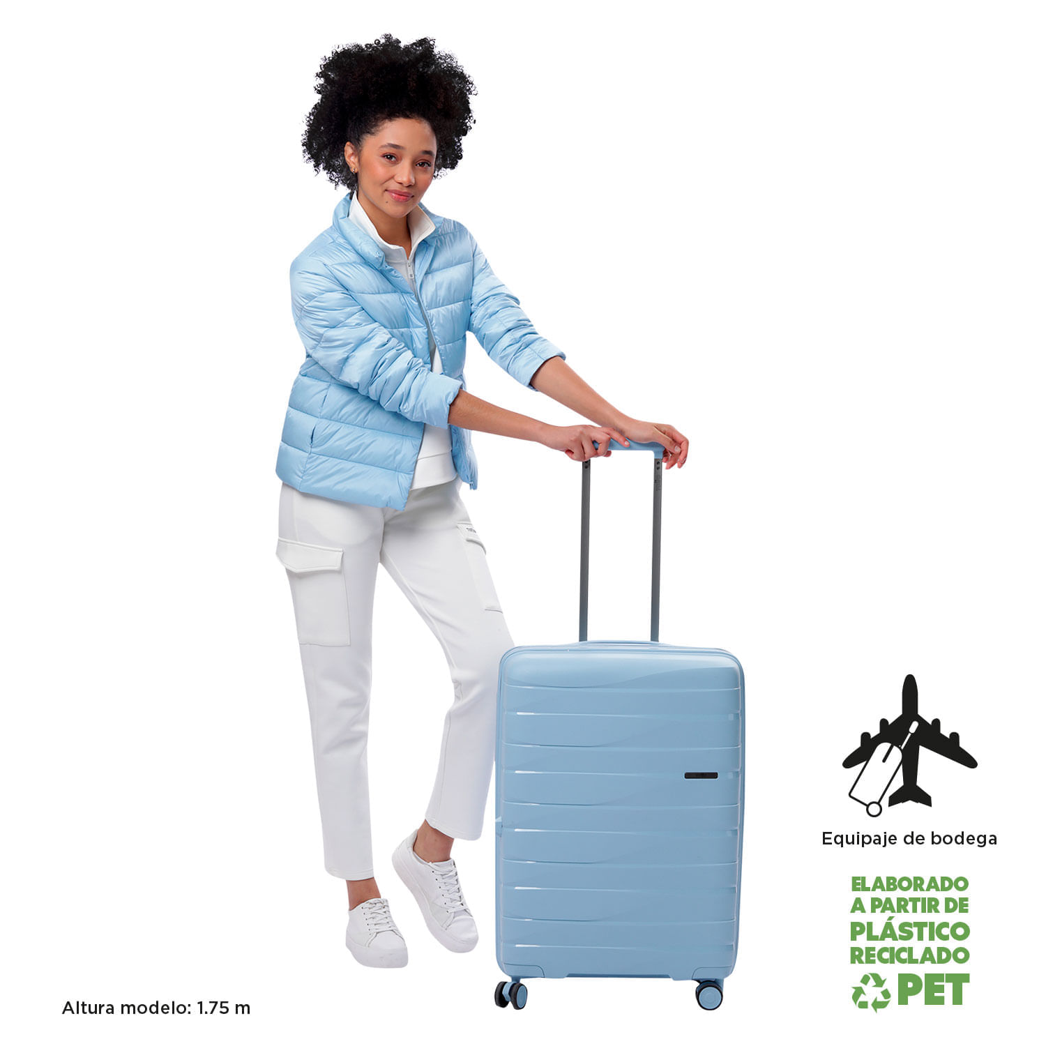 Maleta de Viaje Mediana 360 Glide 23 kilos Azul