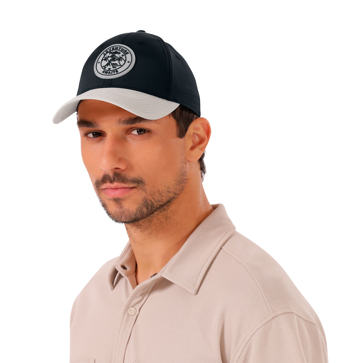 Gorra Beisbolera para Hombre Romer Negra/Gris