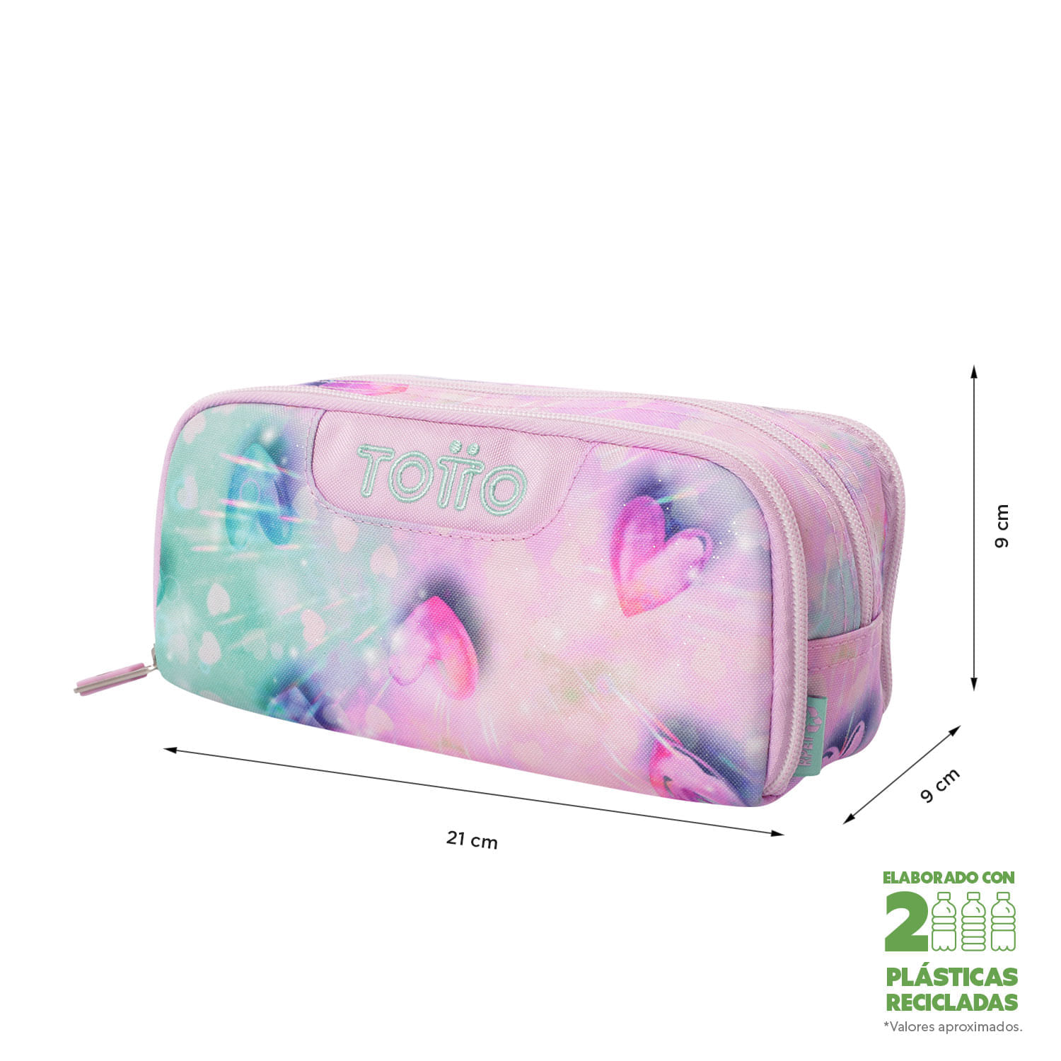 Cartuchera Multiuso Cinta Glitter Rosado Mujer
