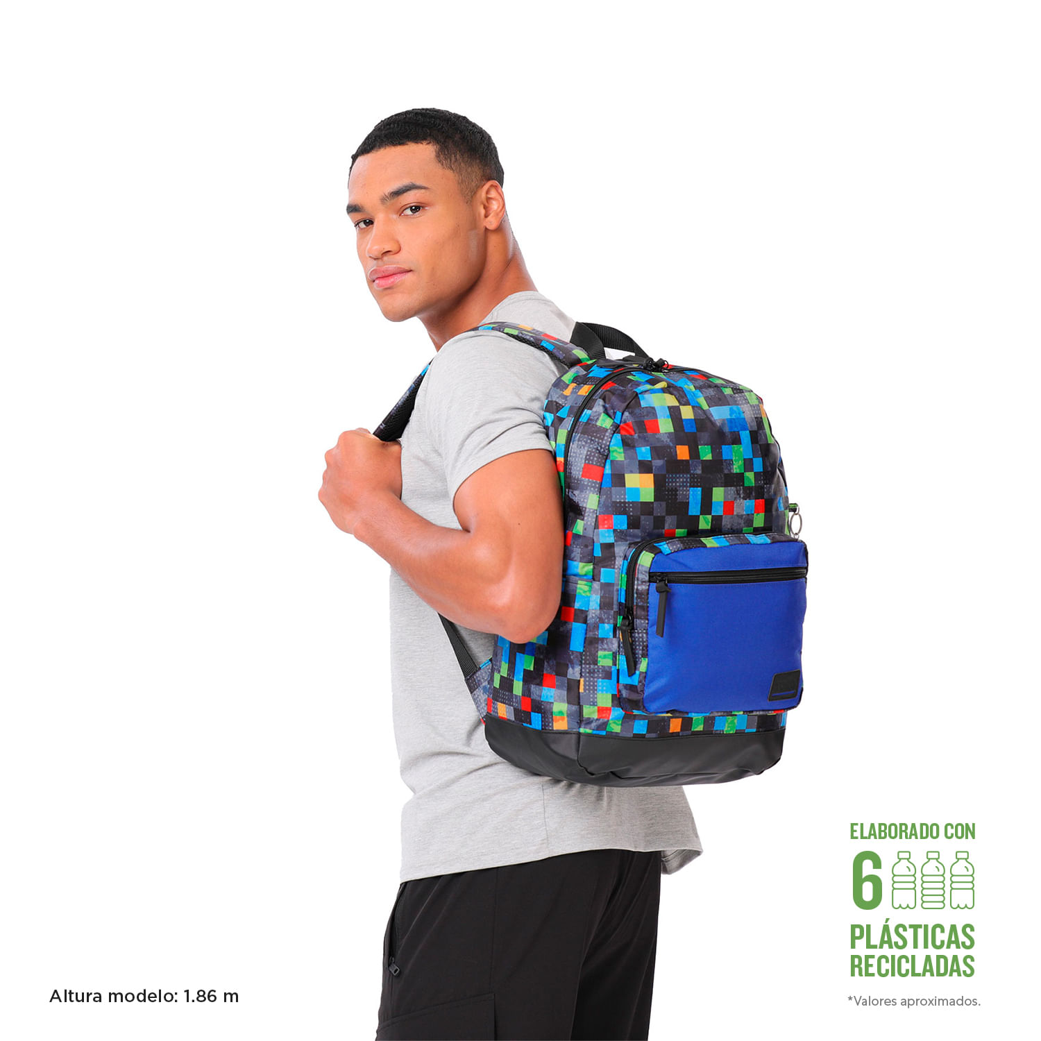 Morral Universitario Porta PC 14" Tocax Negro Hombre