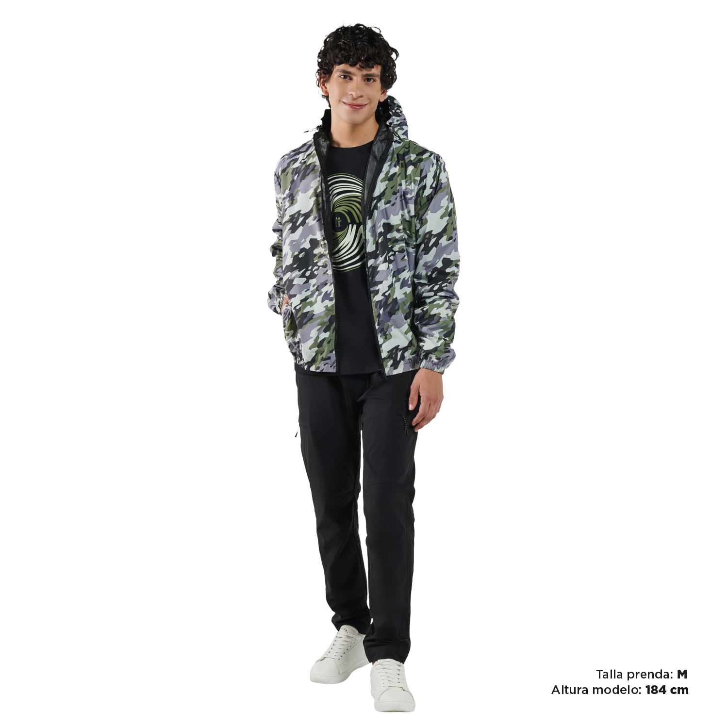 Chaqueta Ligera Hombre Mosculer Print Gris