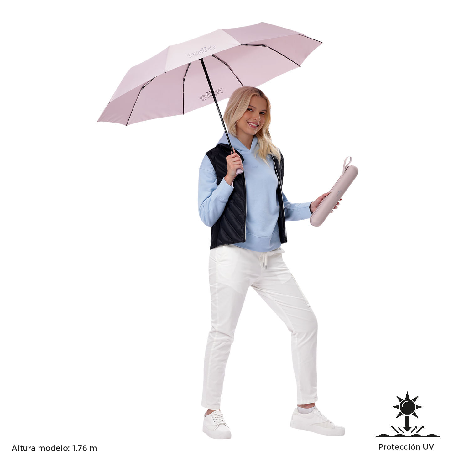 Sombrilla Grande Brella Rosada