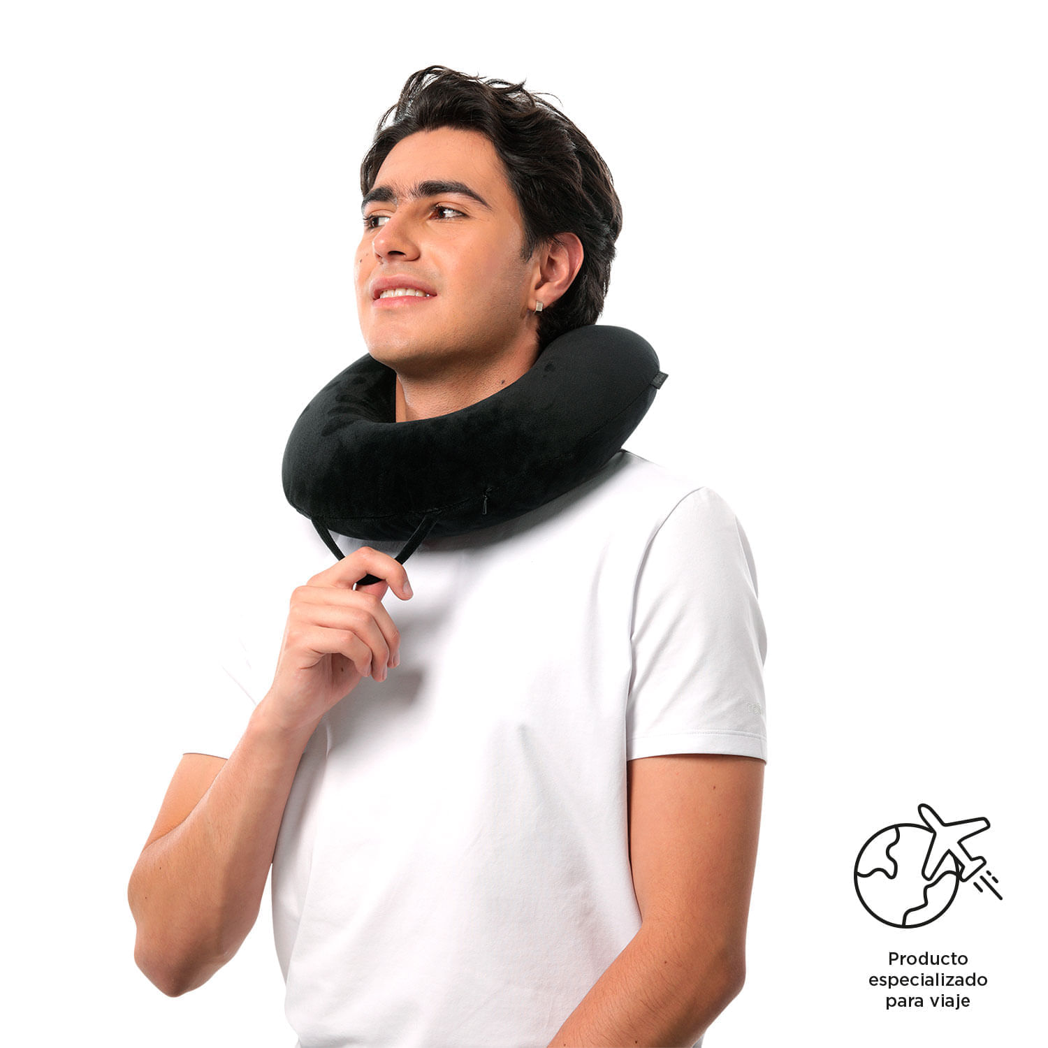 Almohada para cuello Memory Foam Jet Pillow Negra