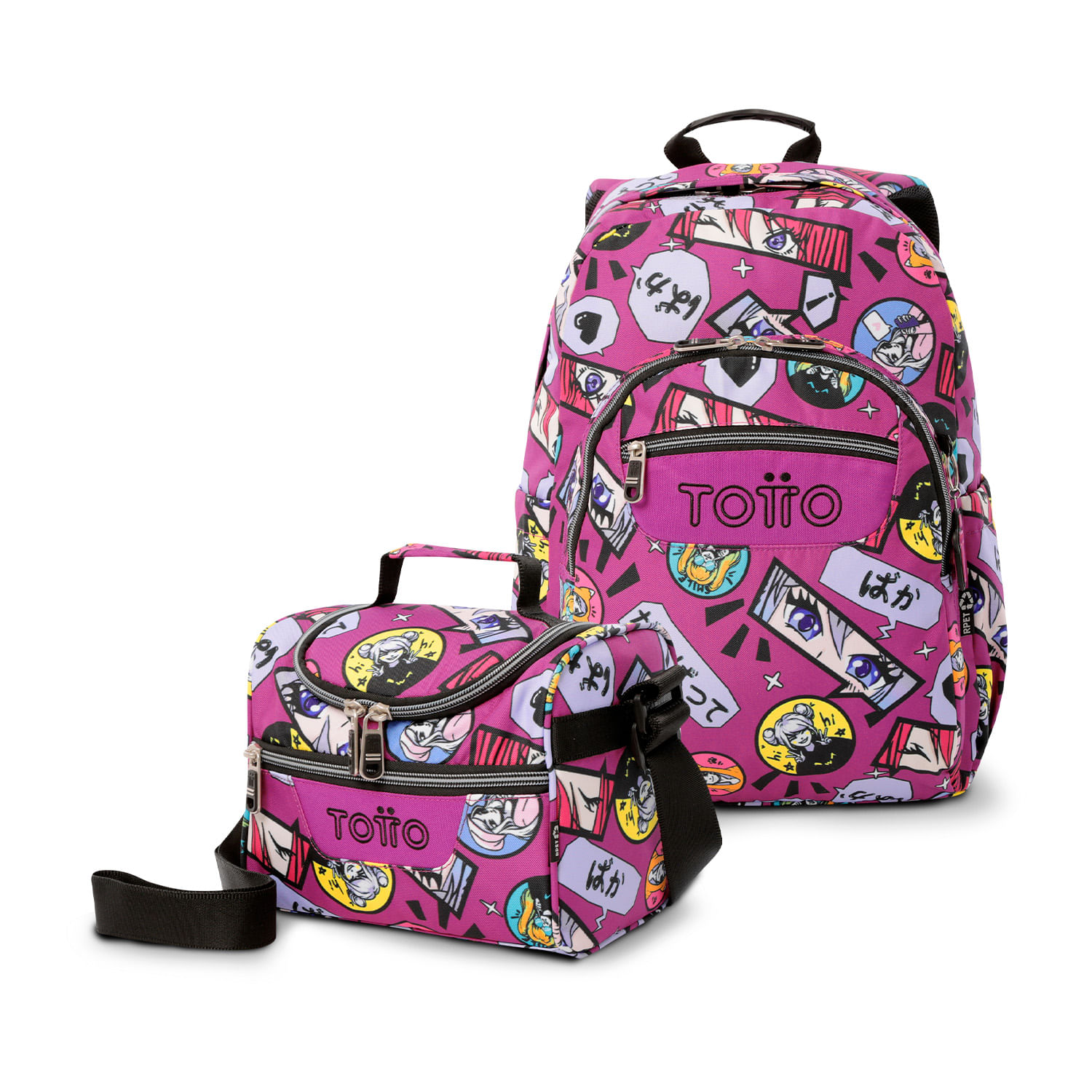 Kit Escolar Morral Grande Acuarela y Lonchera Mediana Pizarra