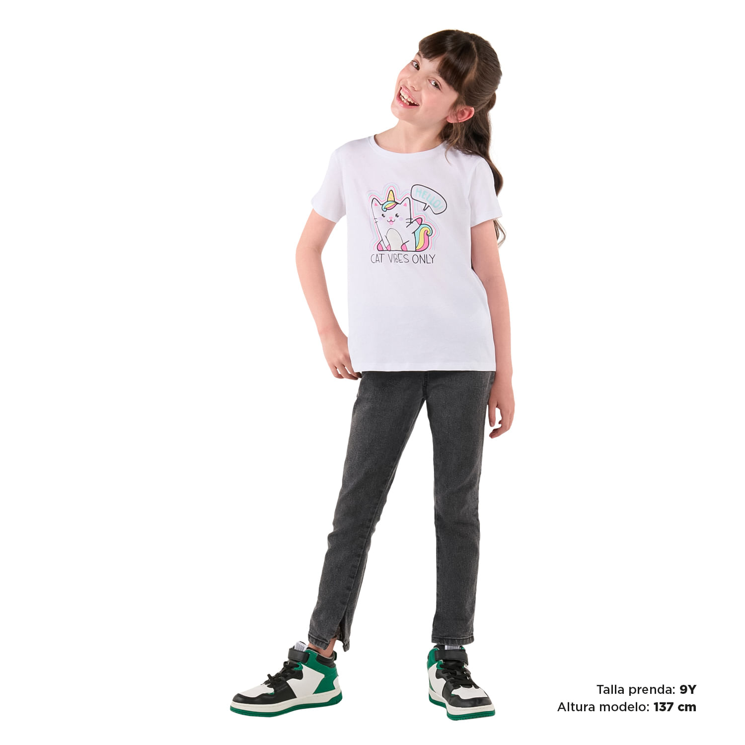 Camiseta para Niña Tasky Blanca