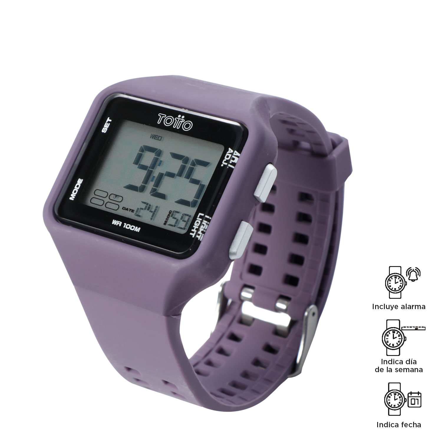 Reloj Digital Haze Morado Mujer