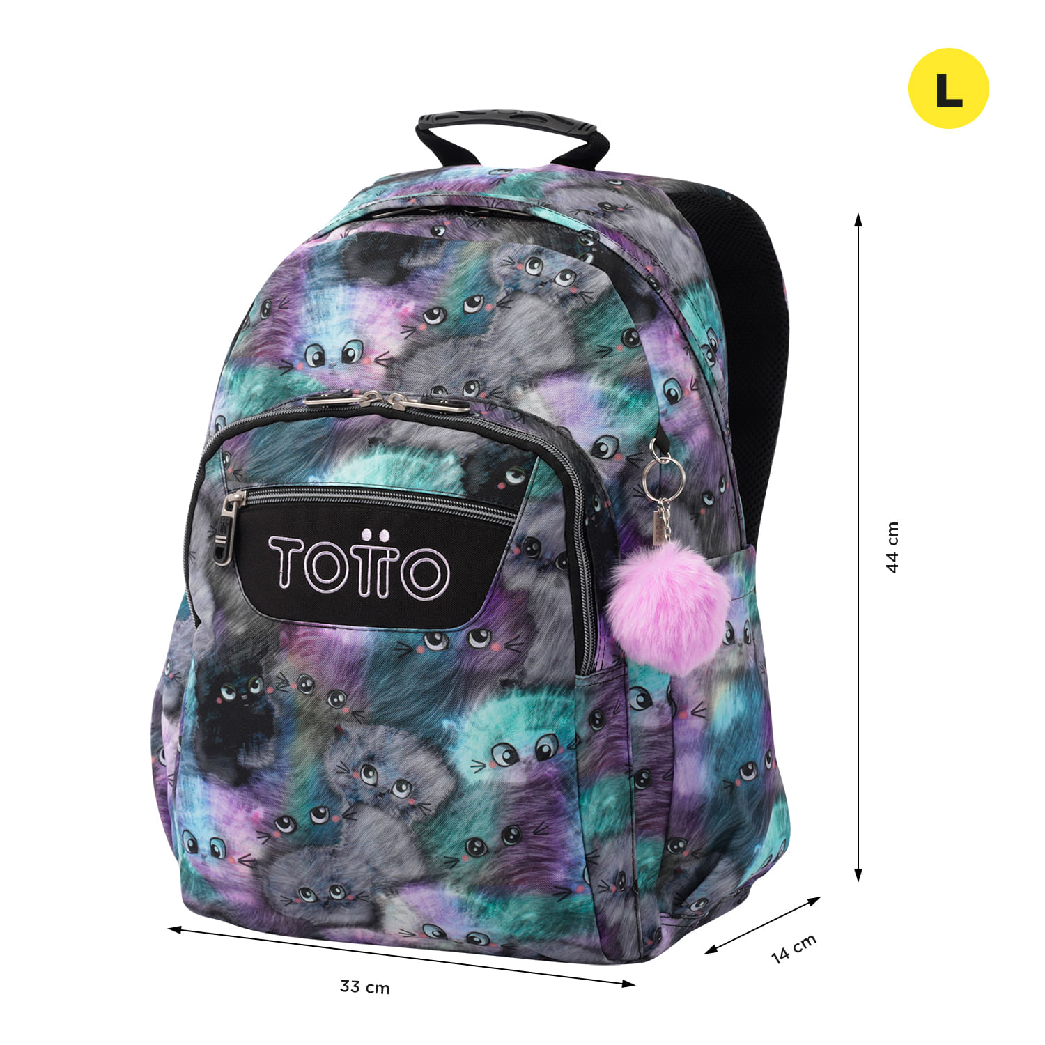 Morral Juvenil Porta PC 14" Acuarela Gris