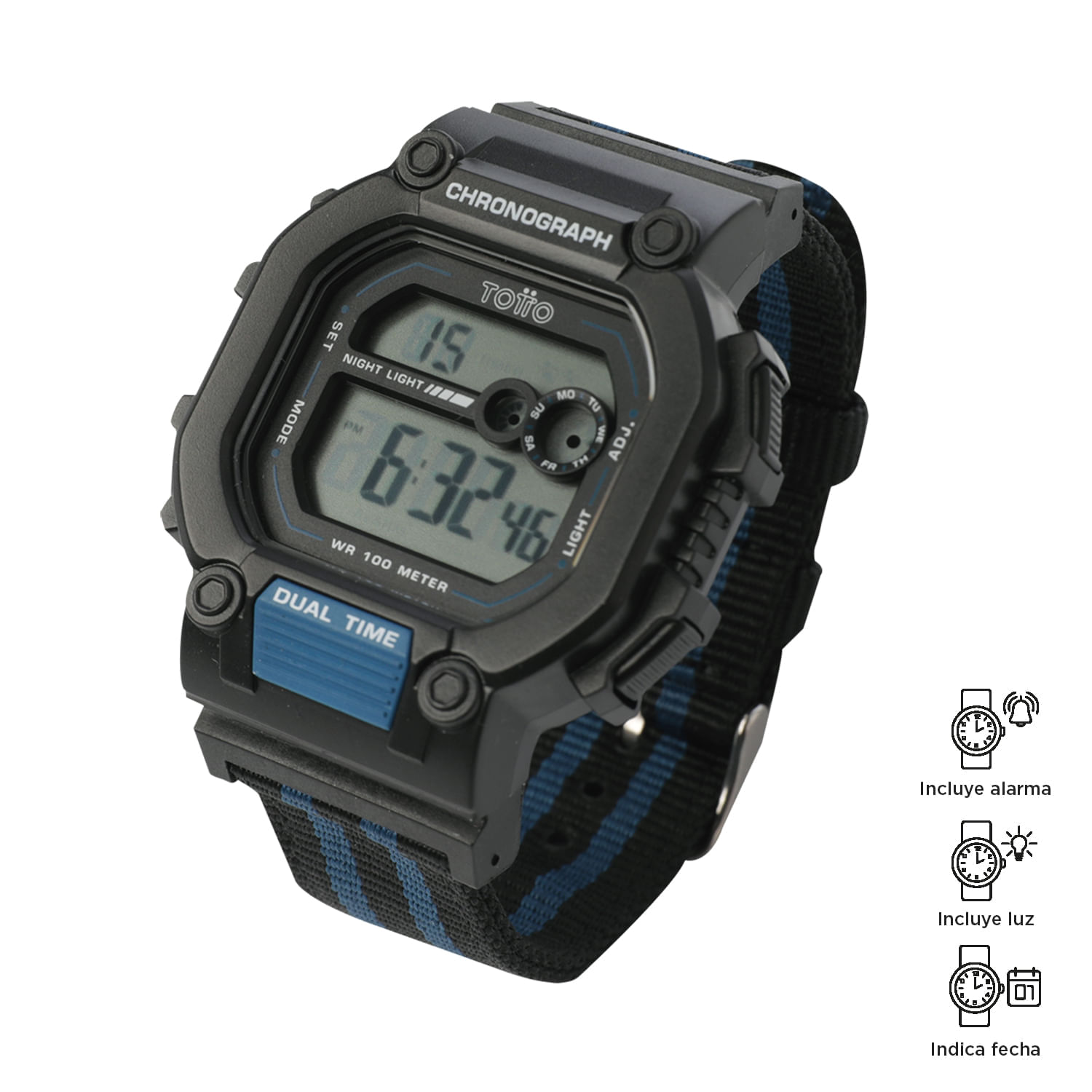 Reloj Digital Atv color Negro Hombre