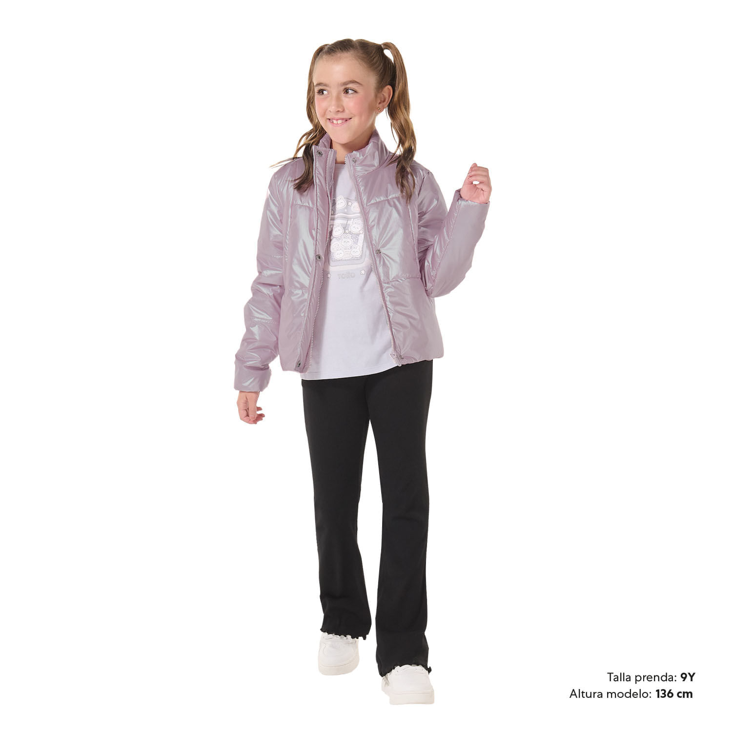 Chaqueta Acolchada para Niña Solly Rosada