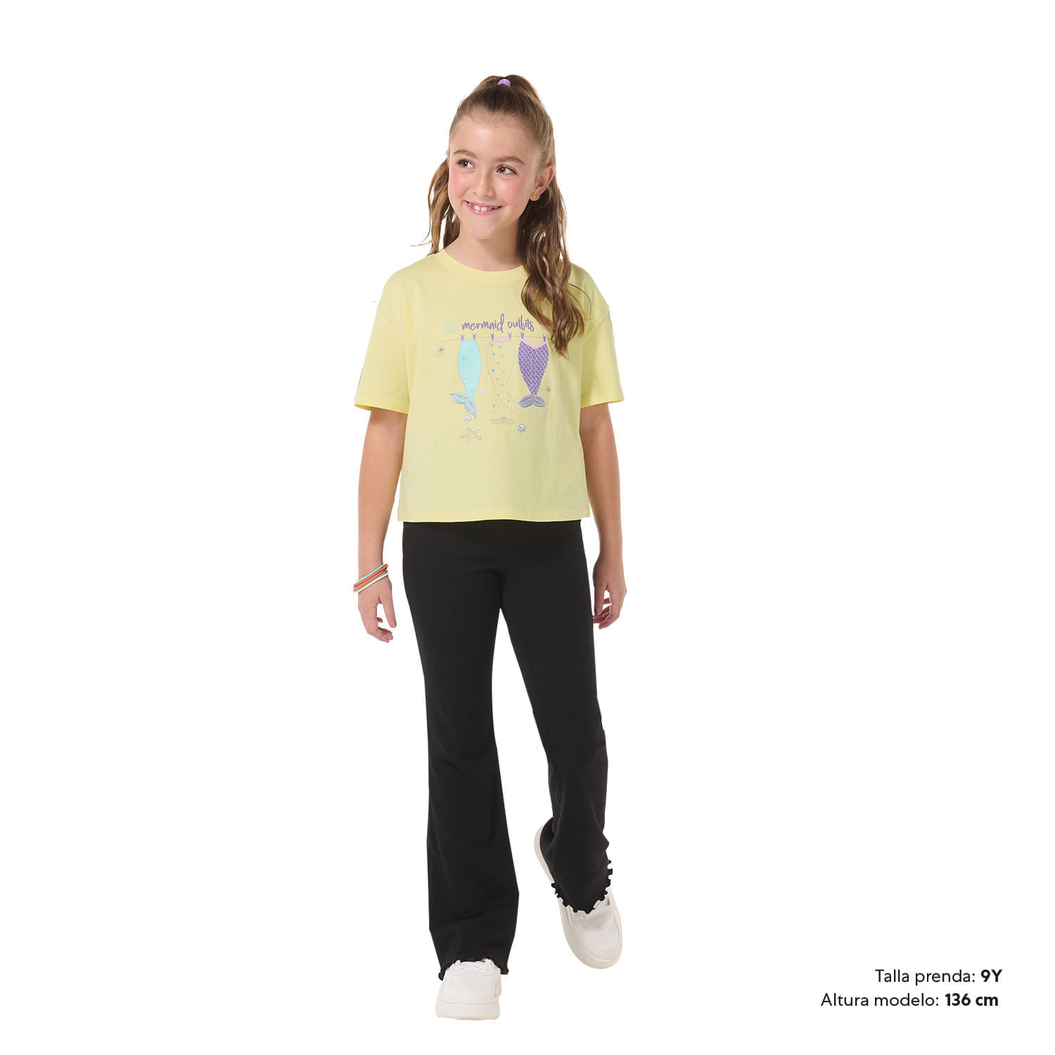Camiseta estampada para Niña Montally Amarilla