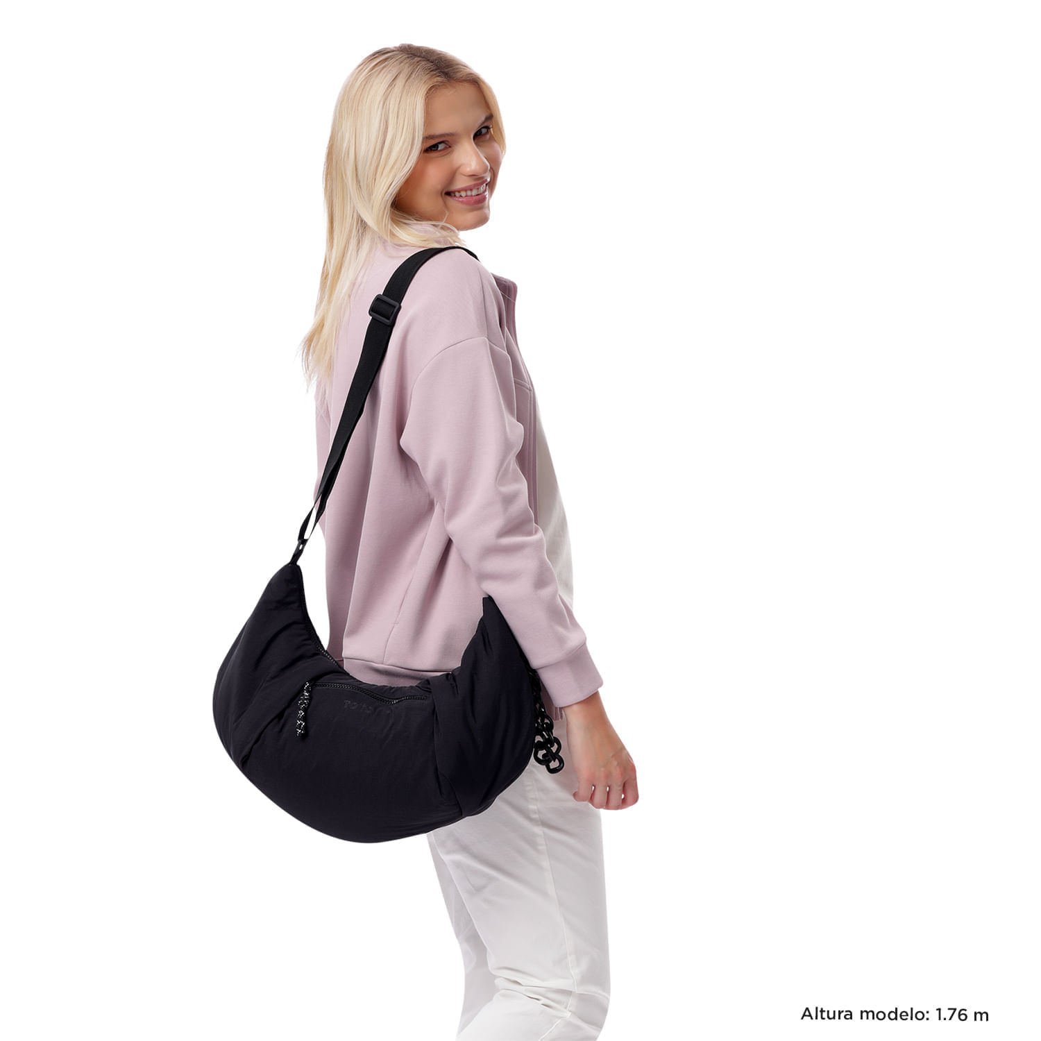 Bolso para Mujer Escandinavia Media Luna Negro