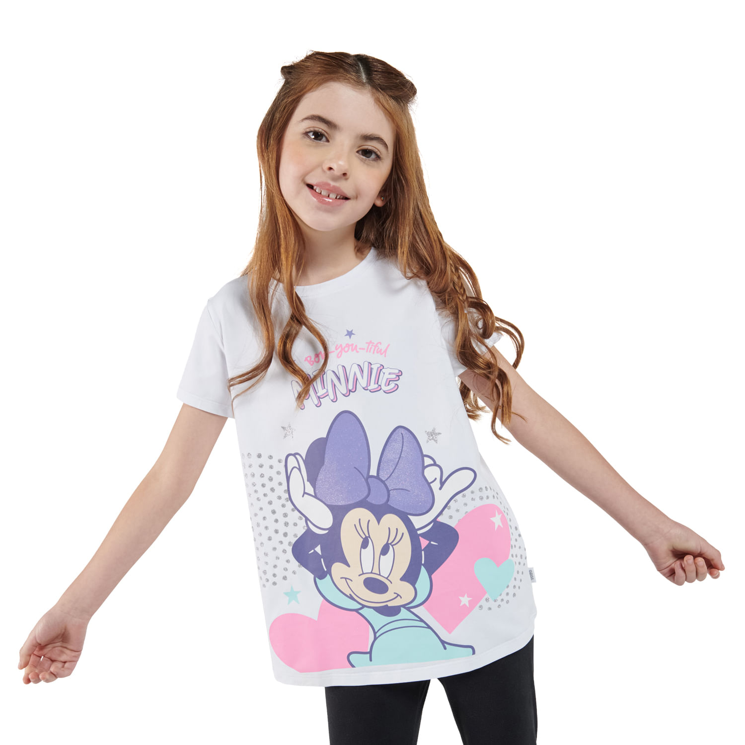 Camiseta para Niña Minnie Blanca