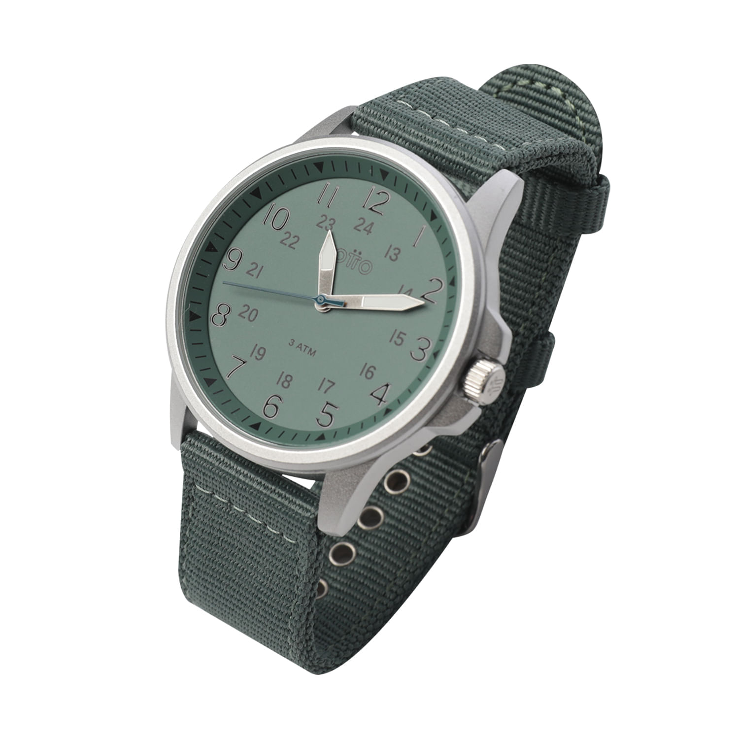 Reloj Análogo Ticker color Verde Hombre