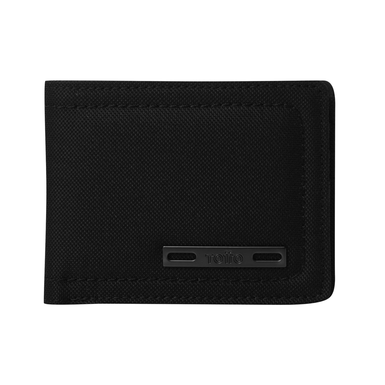 Billetera Canvas con RFID Blocker Negra Hombre