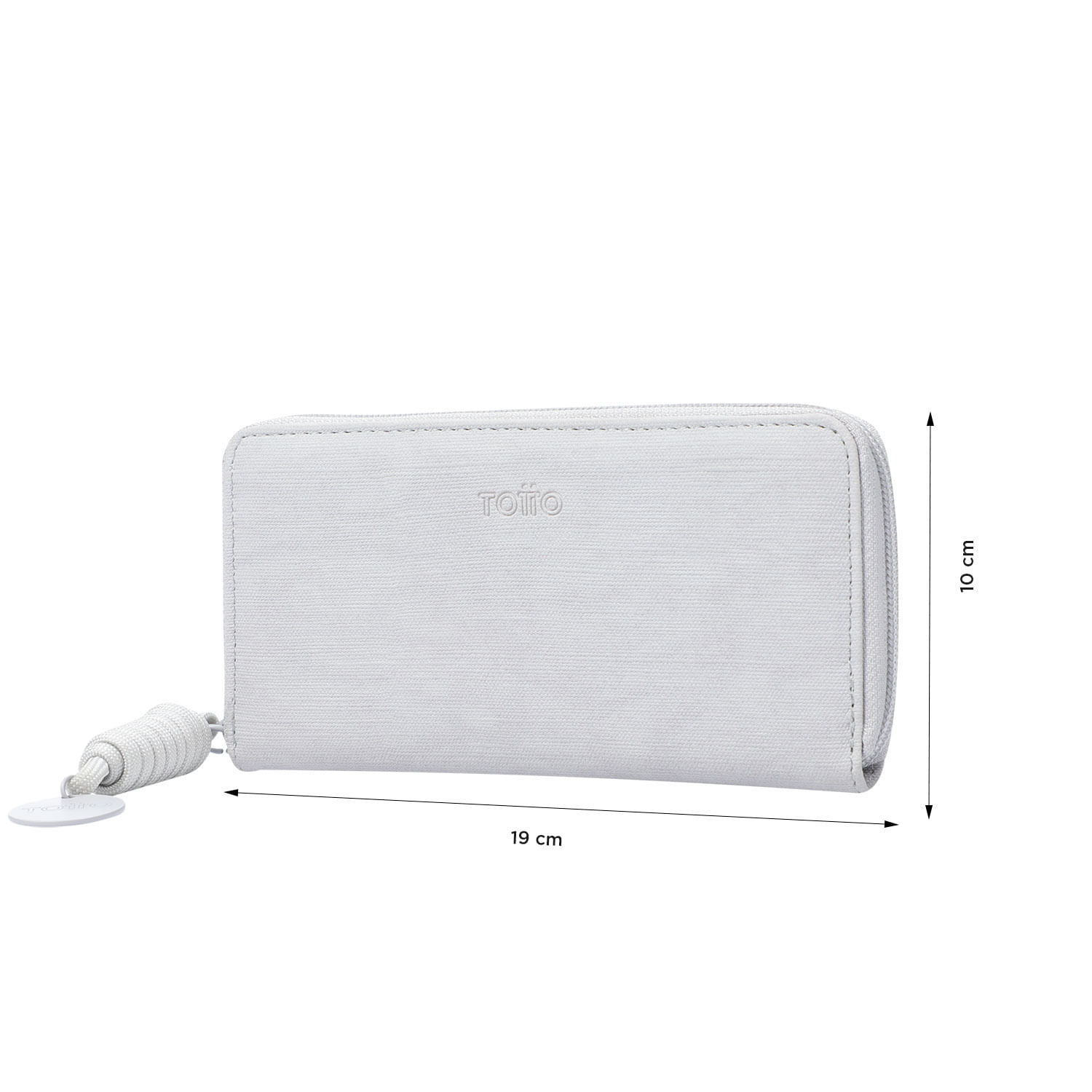 Billetera Bow Mujer Gris grande
