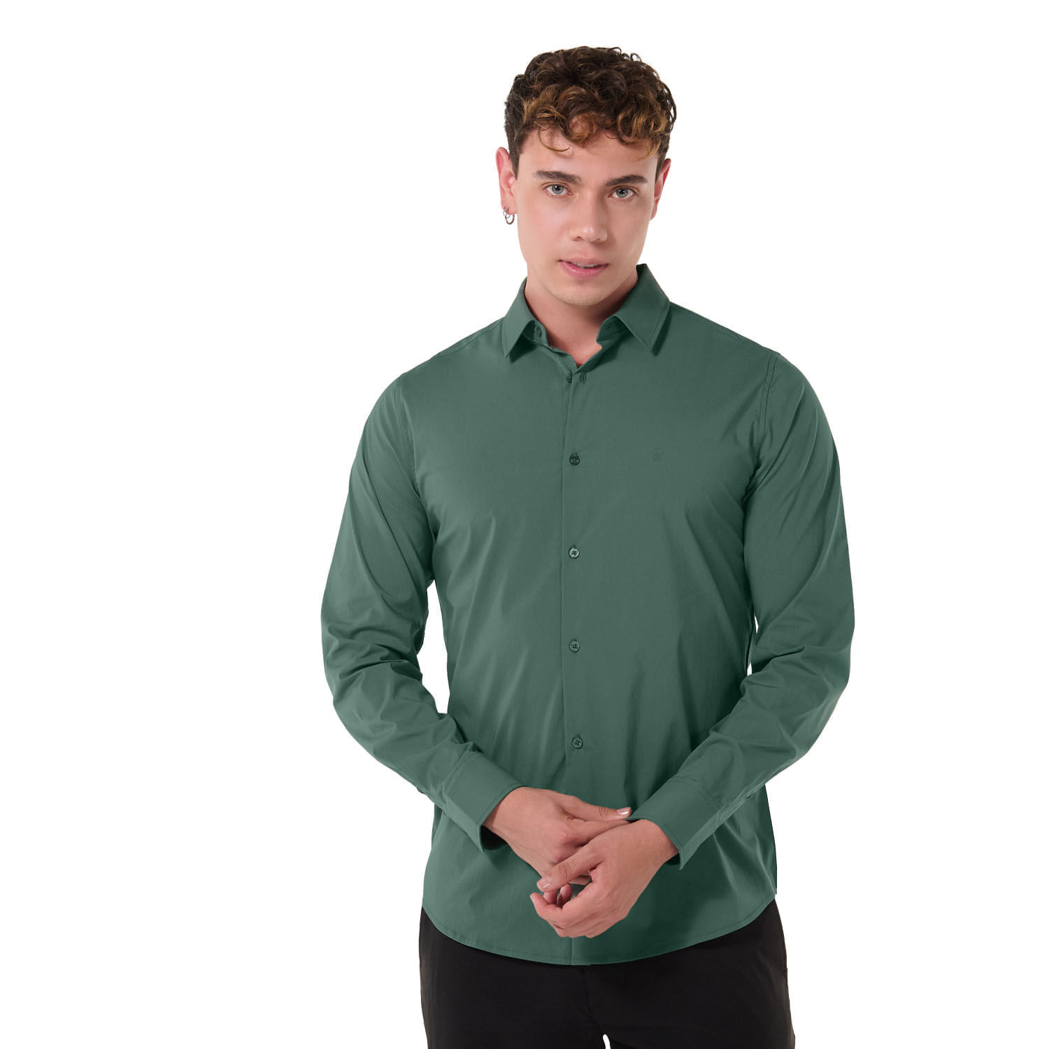 Camisa para Hombre Manga Larga Bengallina Xxl Verde