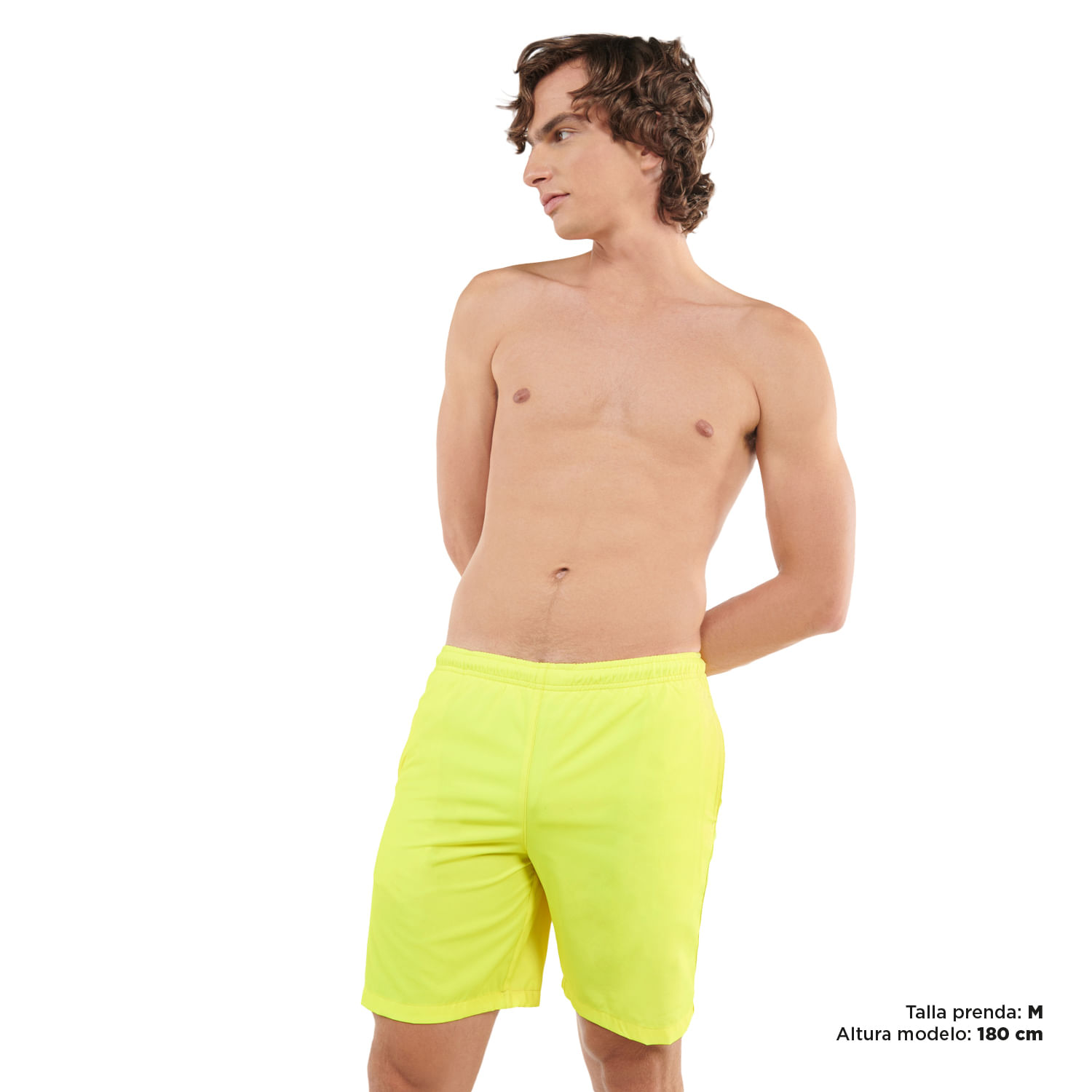 Pantaloneta de baño hombre Abriko amarilla