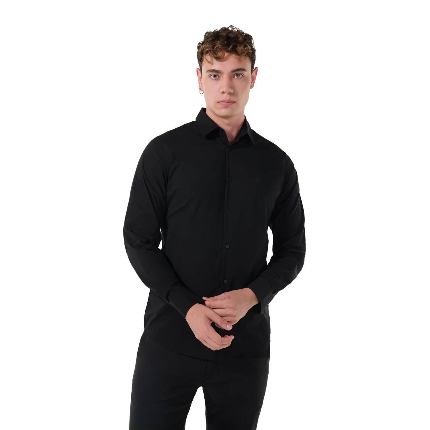 Camisa para Hombre Manga Larga Bengallina Xxl Negra