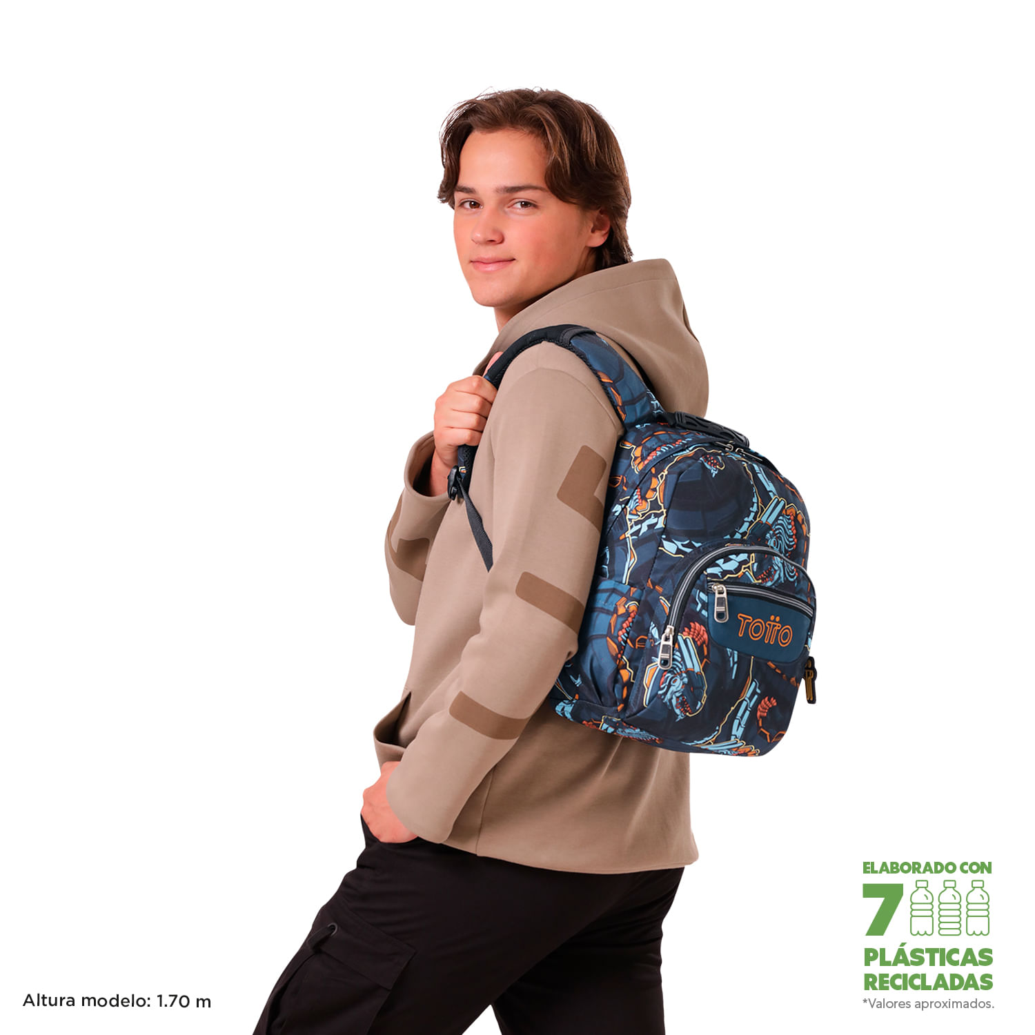 Morral con ruedas removibles Tempera Azul Hombre