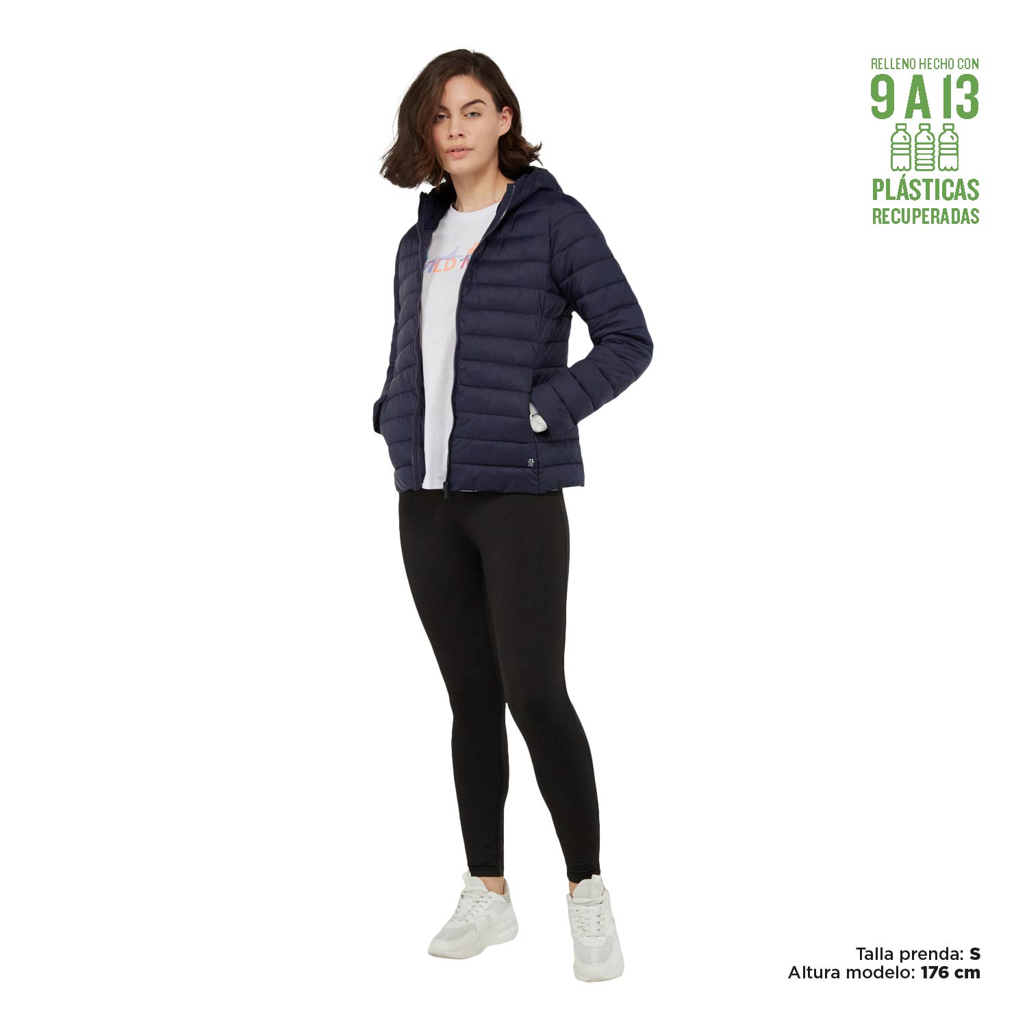 Chaqueta Mujer Acolchada Colorfull Azul
