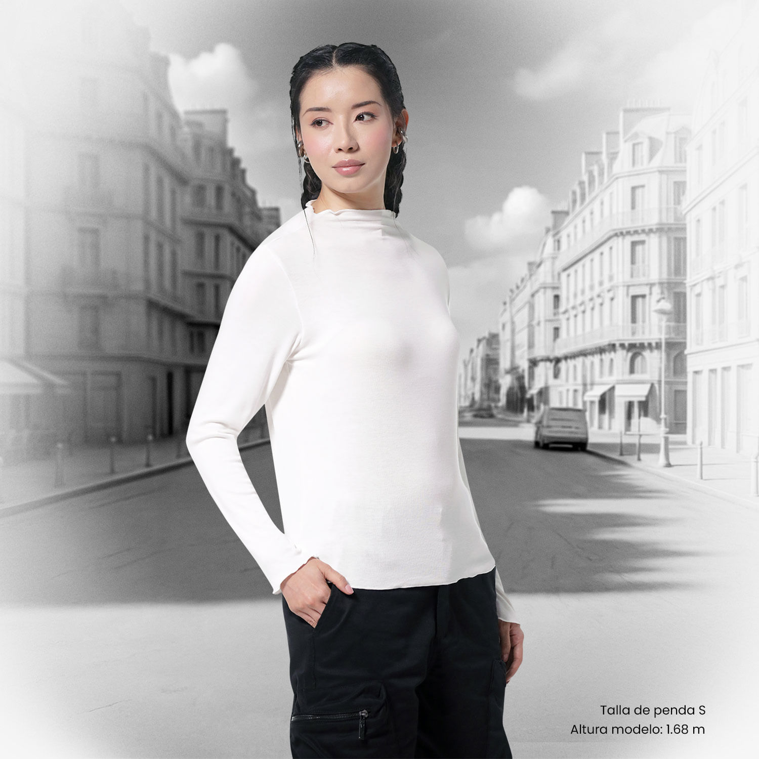Buzo Cuello Redondo Para Mujer Rove Ultraliviano Xl Blanco