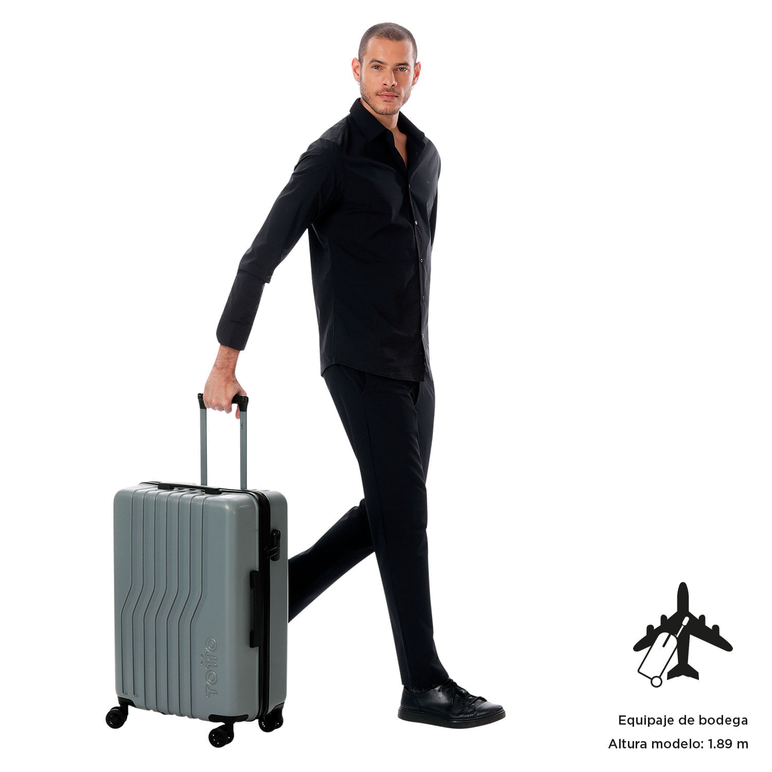 Maleta de Viaje Mediana 360 Nomad 23 kilos Gris